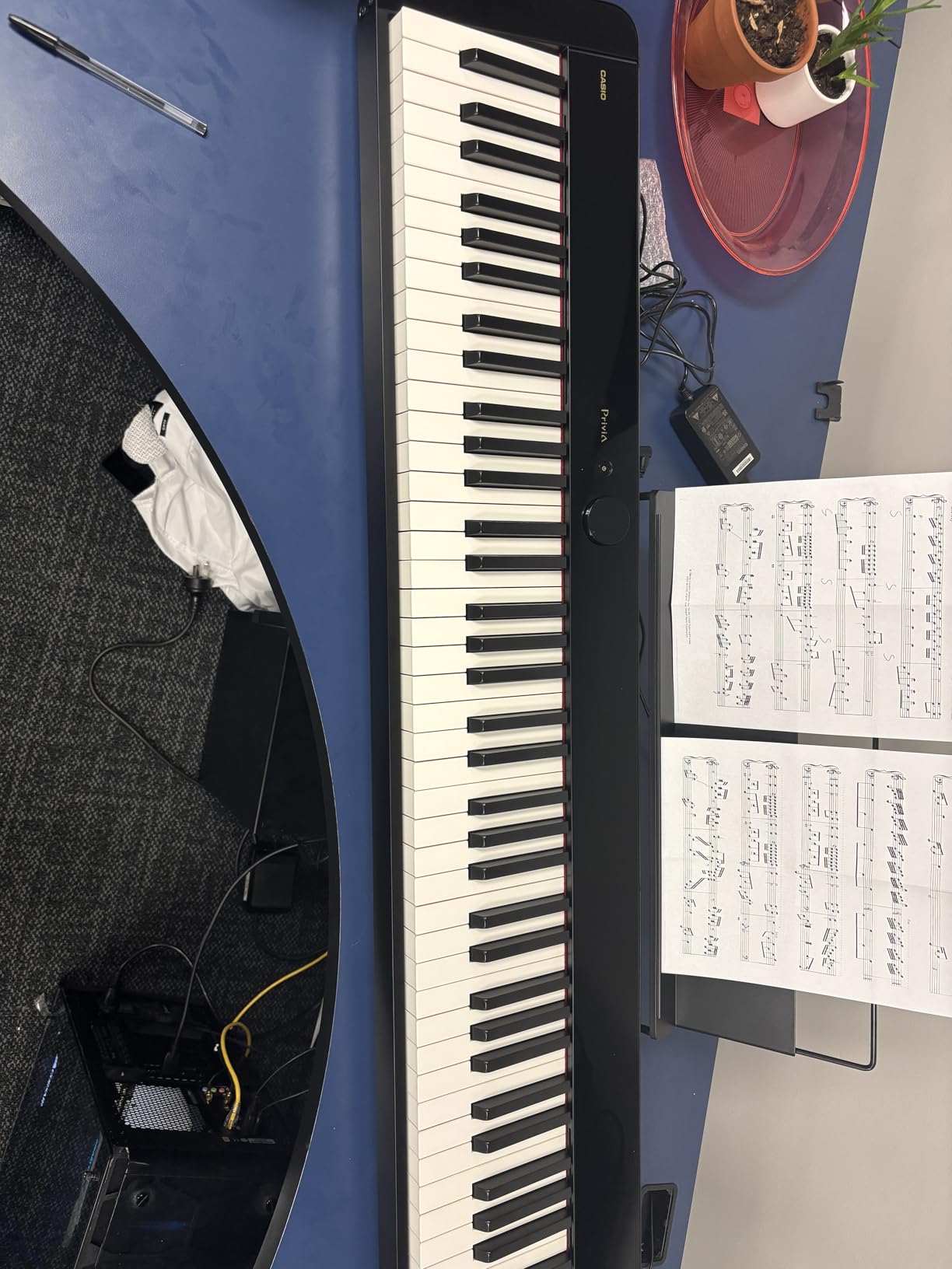 Casio Privia PX-S5000 Portable Digital Piano with 88 Hybrid Weighted Keys, 23 Tones, Touch Sensor Controls, Sustain Pedal, Bluetooth, USB, AC Adapter, 16W Speakers, Gloss Black Finish customer photo 1