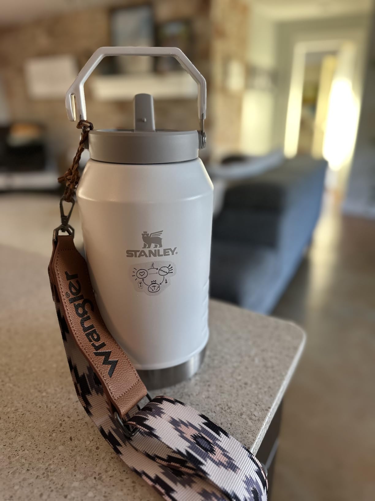 Stanley IceFlow Flip Straw Jug with Handle 64 oz | Twist On Lid and Flip Up Straw | Leak Resistant for Travel and Sports | Insulated Stainless Steel | BPA-Free | Rose Quartz customer photo 1