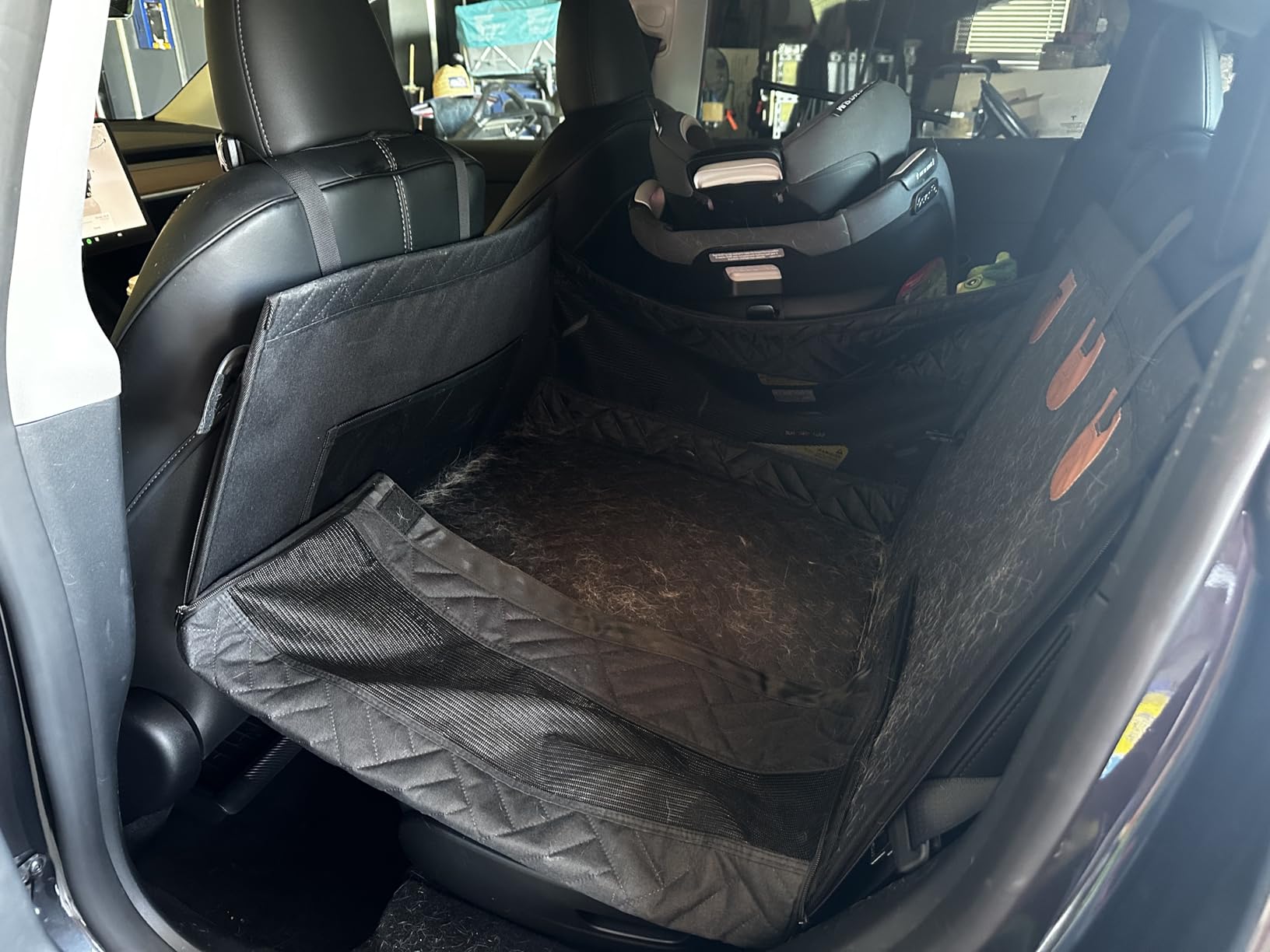 TKYZ Large Dog Car Seat, Back Seat Extender for Dogs, Waterproof Medium Dog Seat Cover for Backseat, Pet Bed for Car Hammock (Black-L) customer photo 2