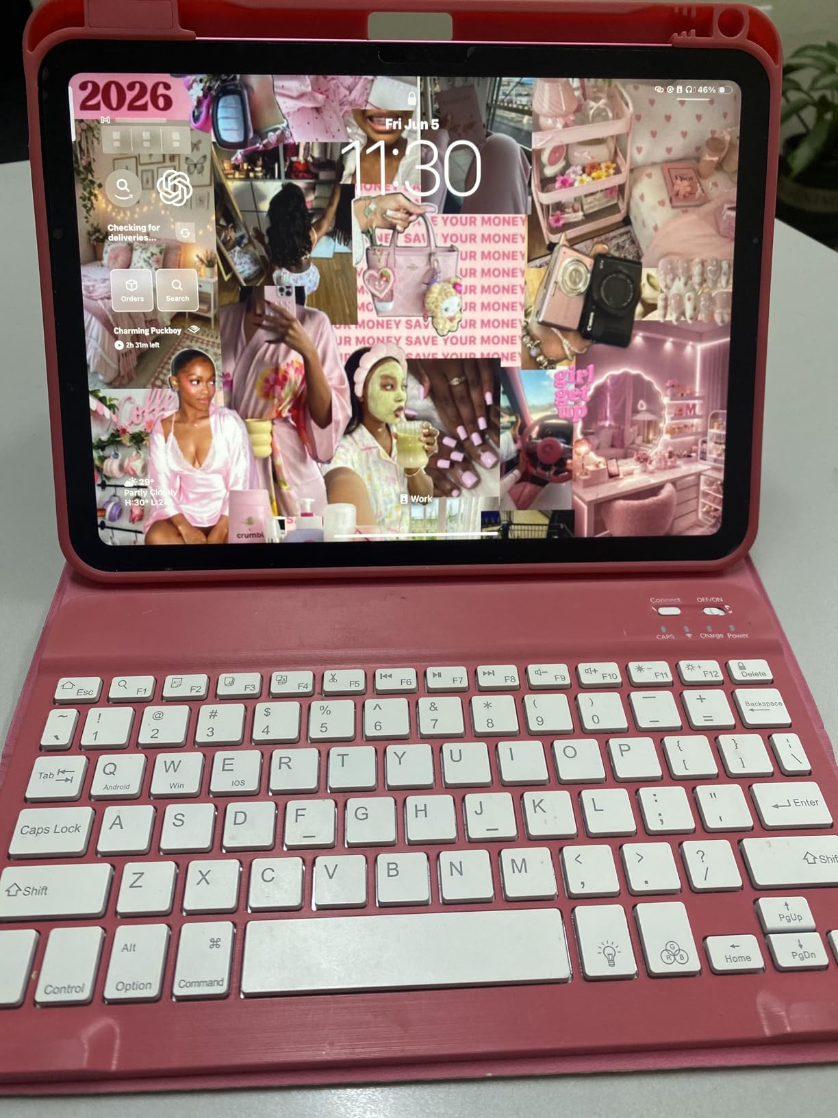 Hamile for iPad 11th 10th Generation Case with Keyboard - 7 Colors Backlit Wireless Detachable Folio Keyboard Cover with Pencil Holder for iPad 11-inch A16 2025 10th Gen 10.9 Inch 2022 (Purple) customer photo 2