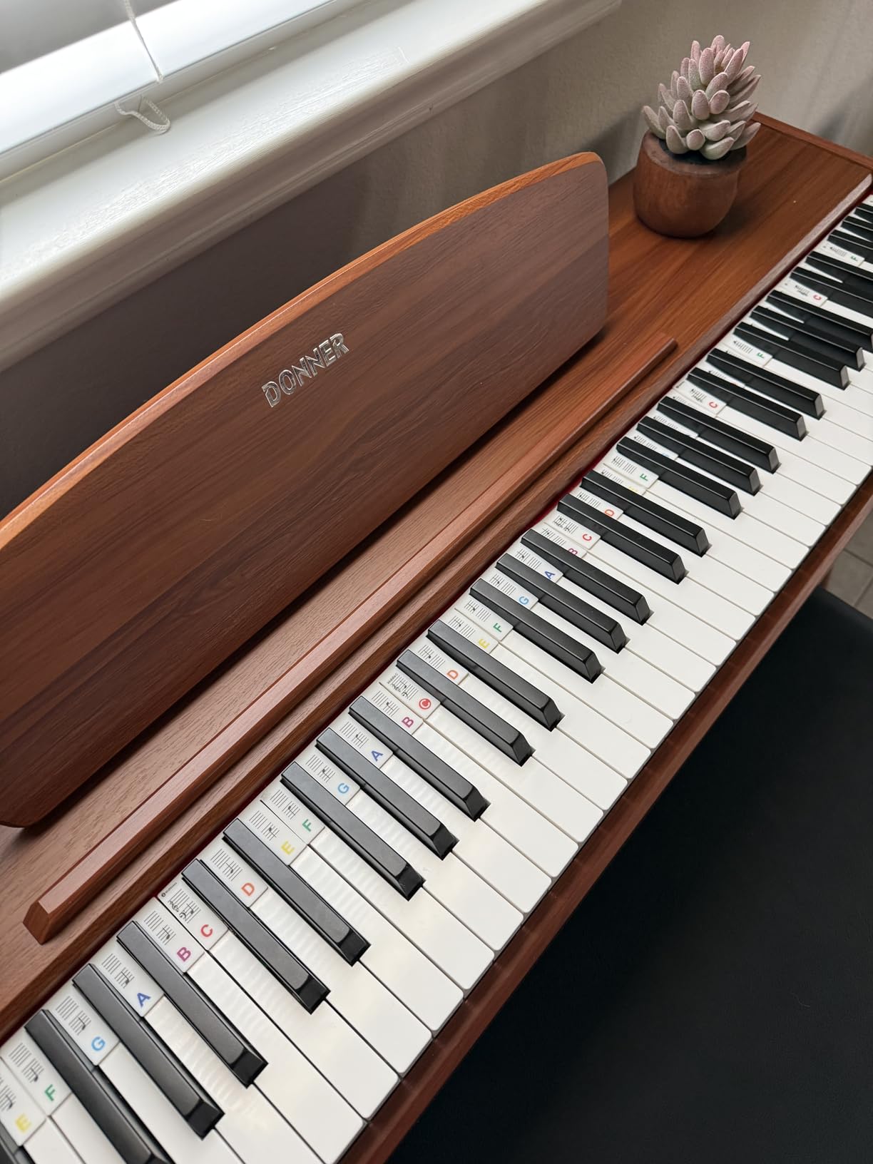 Donner DDP-80 PLUS Digital Piano 88 Key Weighted Keyboard, Home Electric Piano, Supports USB-MIDI & Headphones Connection, Semi-open Cover Designed, with Metal Three Pedal, Power Adapter customer photo 2