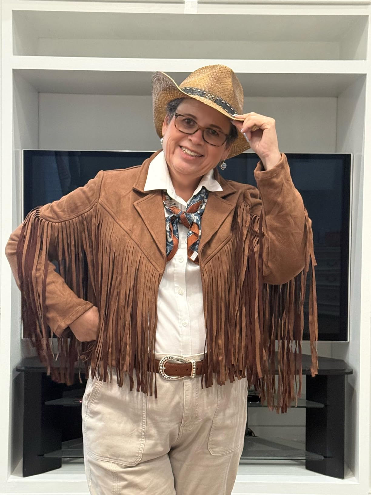 PRETTYGARDEN Women's Fringe Faux Suede Leather Jackets Fall Fashion 2026 Tassel Motorcycle Cropped Coats customer photo 1