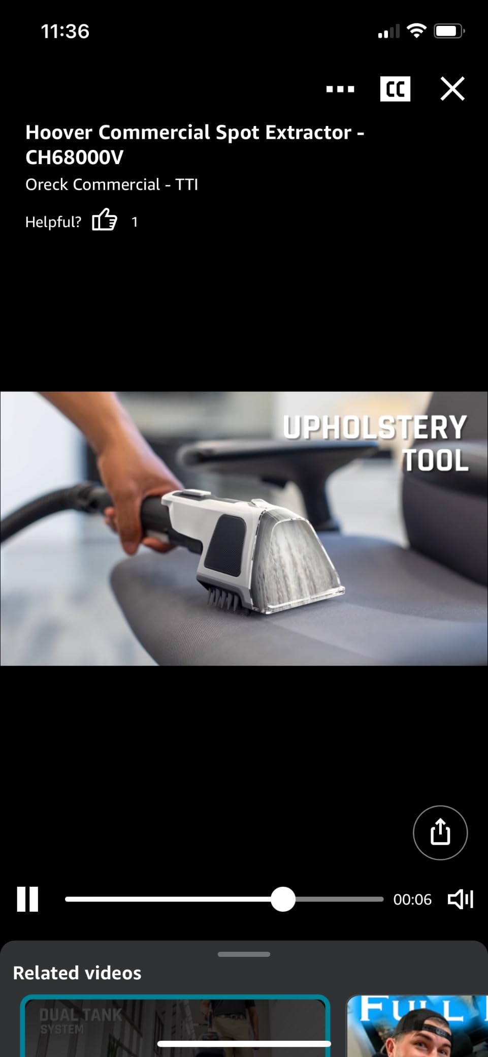 Hoover Commercial PowerScrub XL Spot Extractor, Carpet Cleaner Machine, Commercial Grade Stain Remover customer photo 1