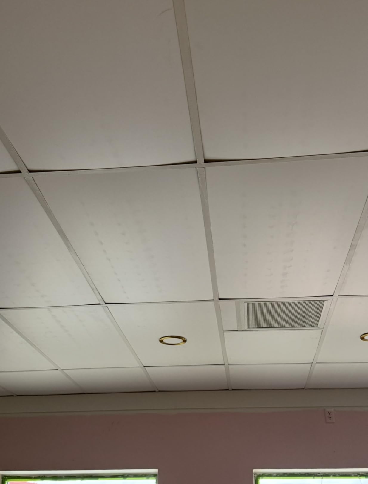 STICKGOO Smooth Drop Ceiling Tiles 2ft x 2ft, PVC Ceiling Tile 24 x 24in - Waterproof, Fire-Rated to Prevent Breakage - Package of 12 Tiles Cover 48 Sq. Ft, White customer photo 2