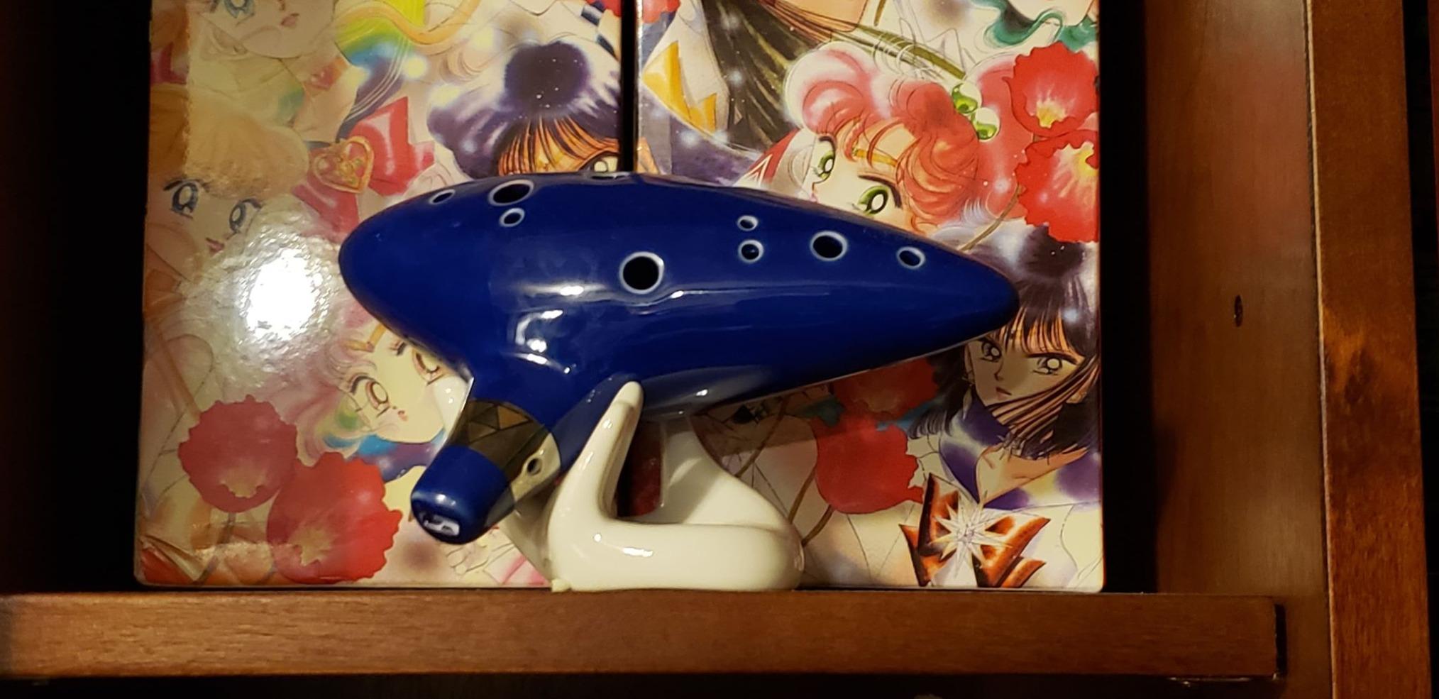 Ohuhu Ceramic Ocarina with Neck-Strap Cord, FDA Tested 12 Hole Alto C Ocarinas Play By Link Triforce Gifts for Music Fans with Protective Bag customer photo 2