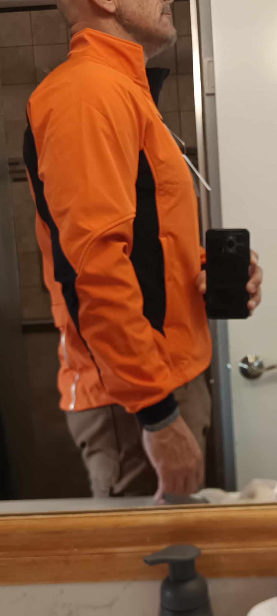 Men's Winter Cycling Jackets Water Resistant Thermal Running Softshell Jacket Warm Cold Weather Pockets customer photo 1