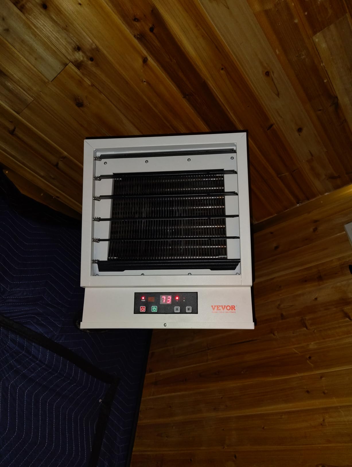 VEVOR Electric Garage Heater, 10,000 Watt Digital Fan Forced Wall Ceiling Mount Shop Heater, Remote Control, Overheat Protection, ETL Listed customer photo 2