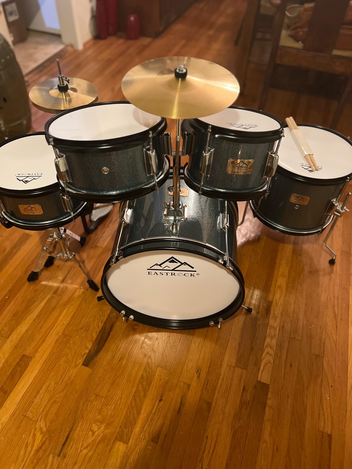 EASTROCK Kids Drum Set, 5 Piece 16