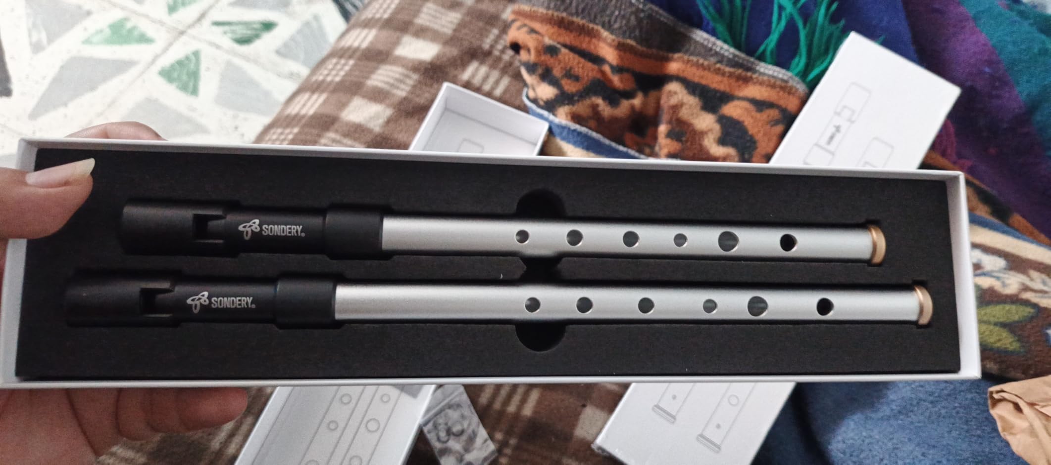 Sondery Irish Tin Whistles Set Key of C and Key of D - Aluminum, Clear Bright Sound with Crisp Response Penny Whistles customer photo 1