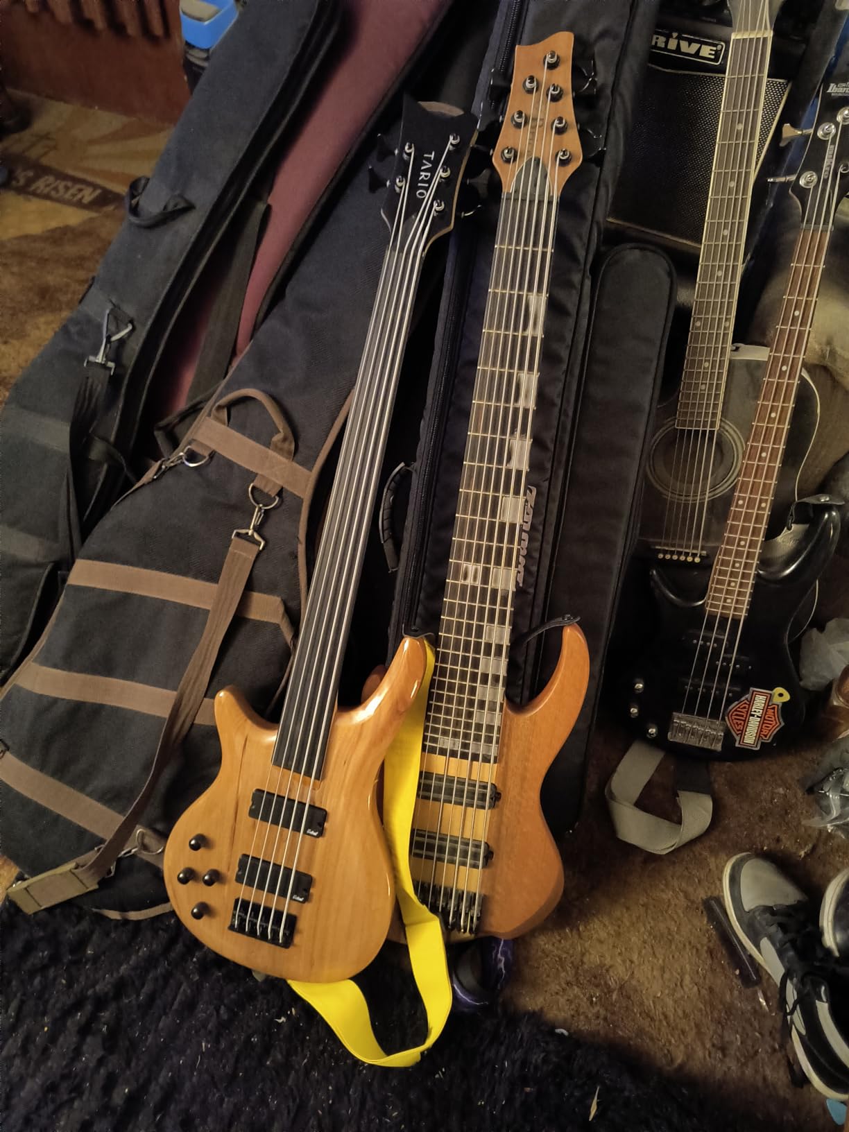 TARIO Left-handed Fretless 5 String Electric Bass Bolt-On Maple Neck, basswood Body customer photo 2