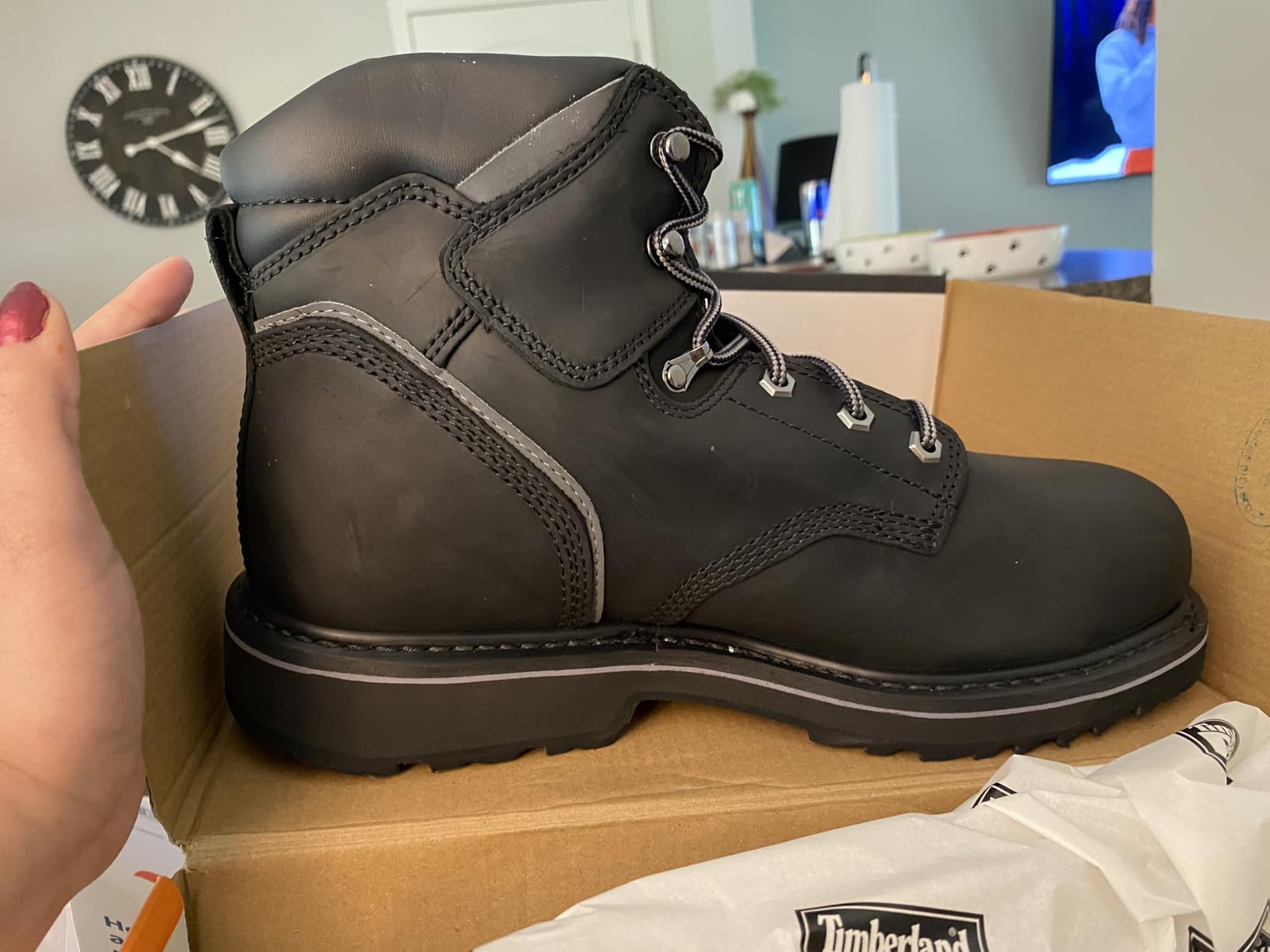 Timberland PRO Men's Pit Boss 6 Inch Steel Safety Toe Industrial Work Boot customer photo 2