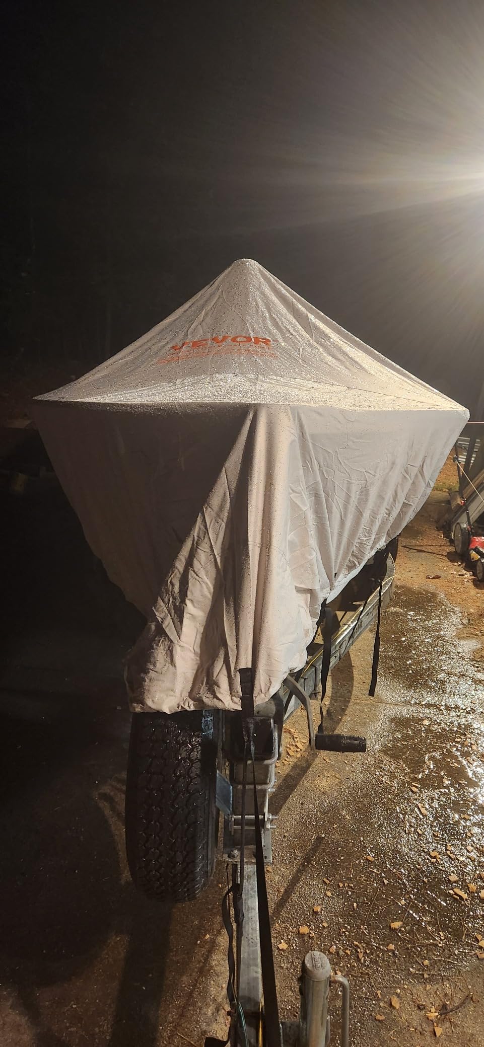 VEVOR Pontoon Boat Cover, 800D Heavy Duty Trailerable Pontoon Cover, 19-20ft Waterproof Marine Grade Oxford UV Resistant Cover, with Motor Cover, 16 Adjustable Tie Down Straps, Grey customer photo 1