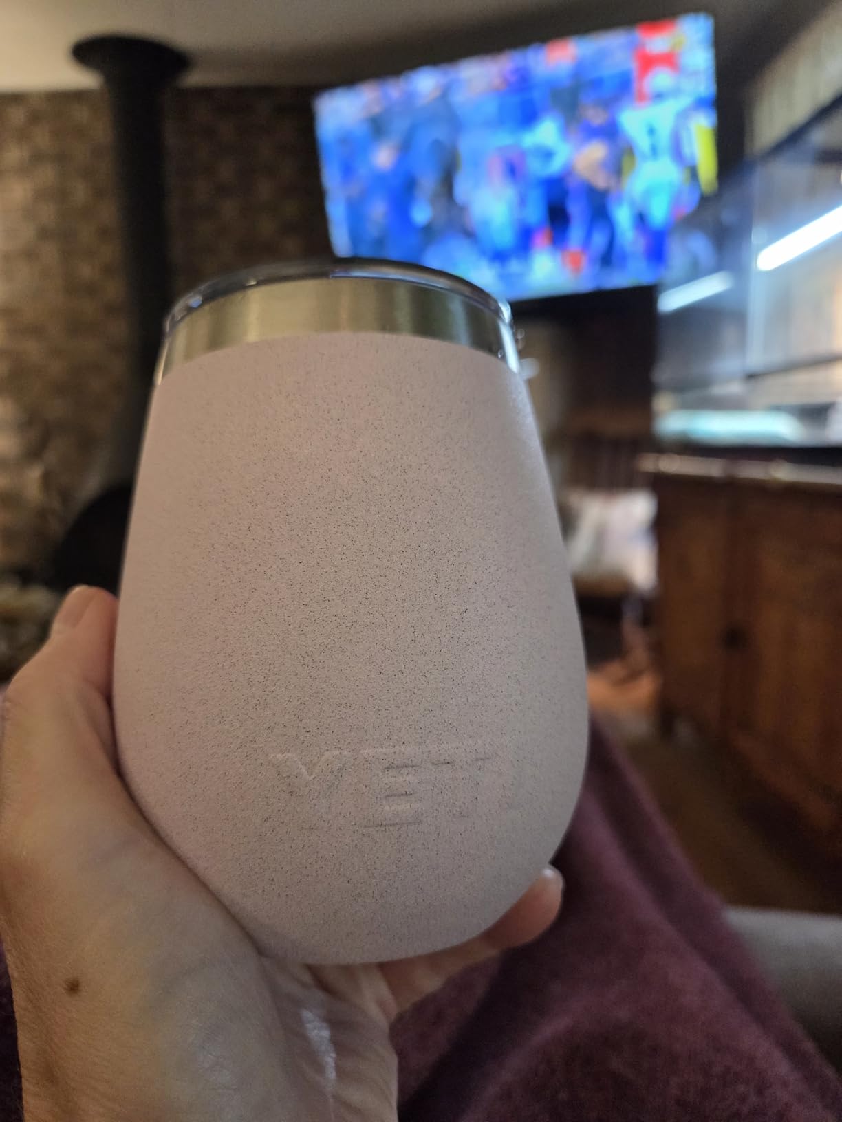 YETI Rambler 10 oz Wine Tumbler, Vacuum Insulated, Stainless Steel with MagSlider Lid, Key Lime customer photo 2