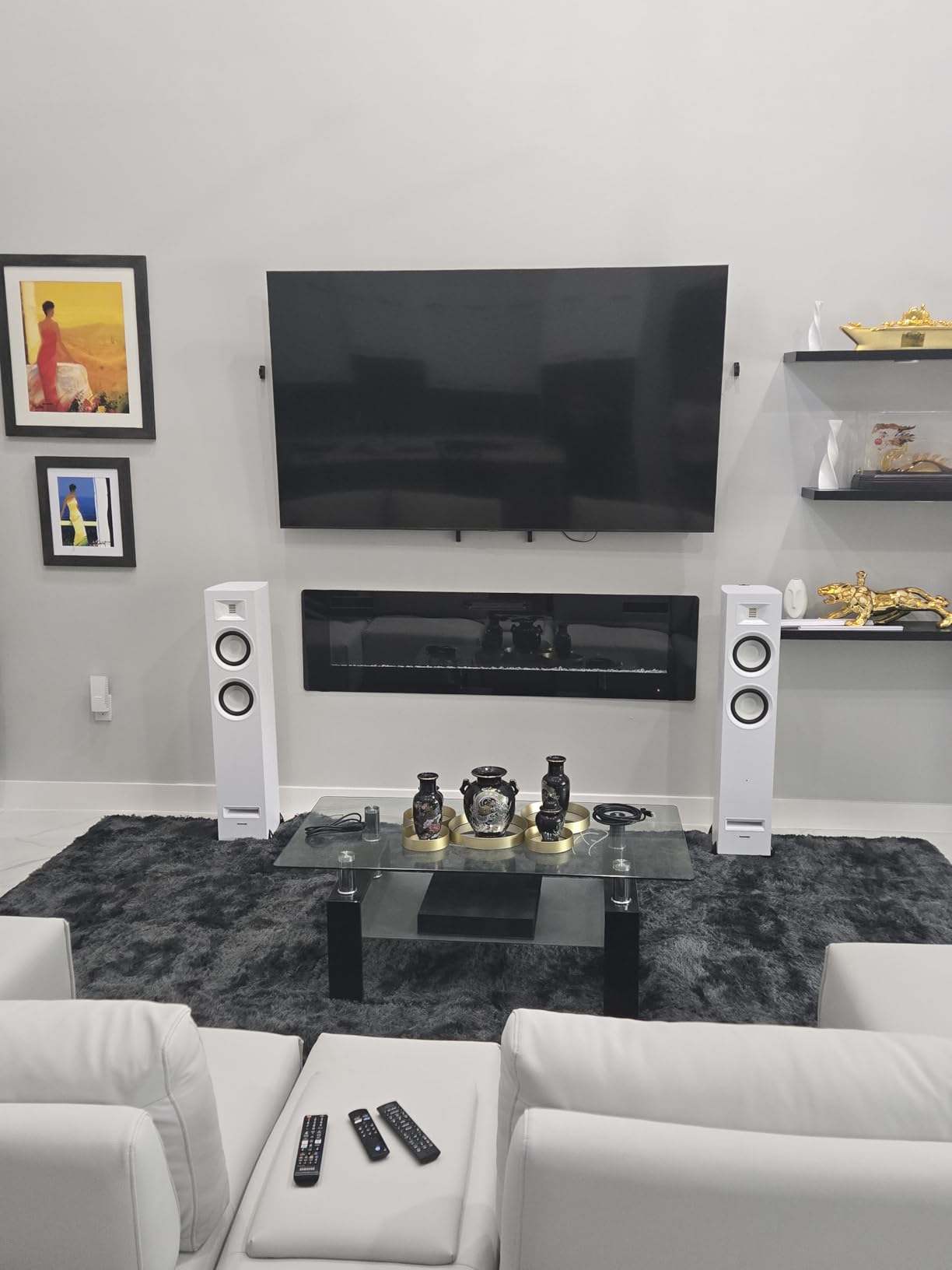 Fluance Ri91 Reference Stereo Powered Floorstanding Tower Speakers with High Performance AMT Tweeters, 2x6.5 Drivers, 150W Amplifier for Turntable, TV, PC - HDMI, Bluetooth, RCA & Sub Out (Black Ash) customer photo 1