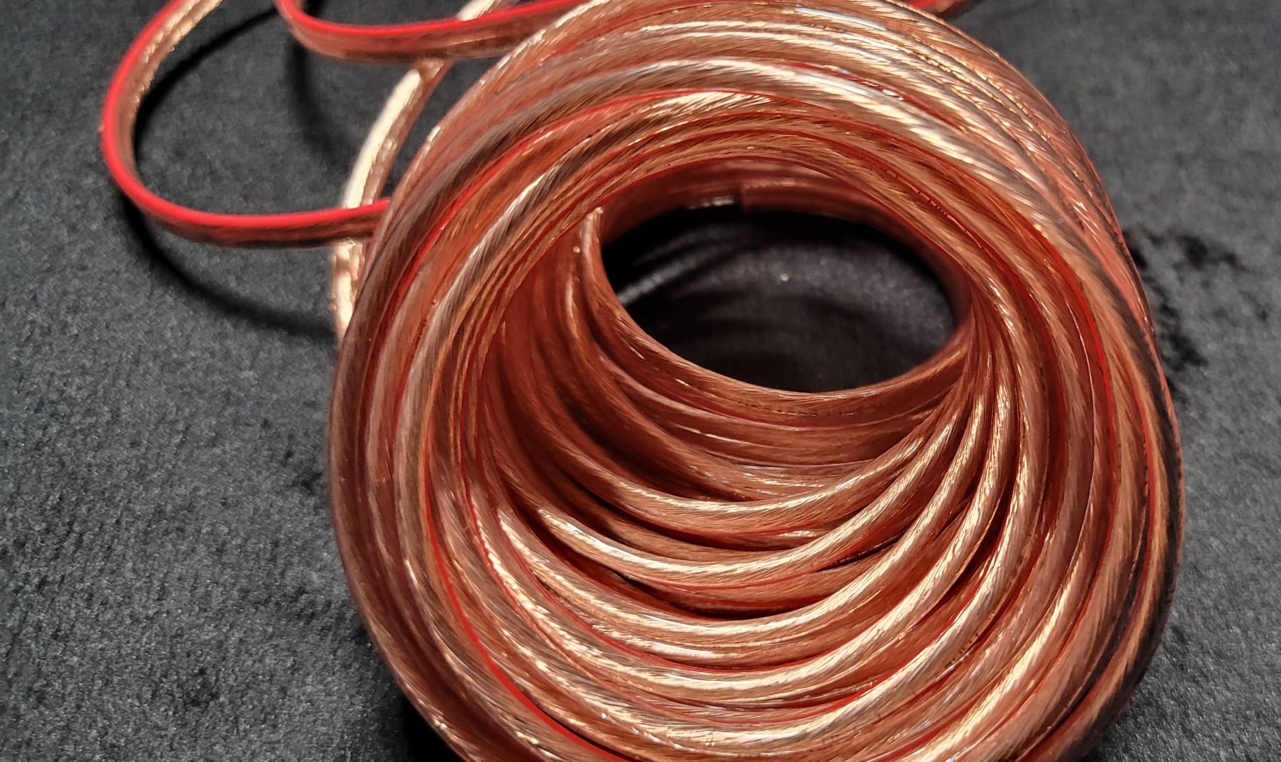 Audio Express 40ft 16-Gauge Stereo Speaker Wire, 2 Conductor, Polarity Marked, Clear PVC, CCA customer photo 1