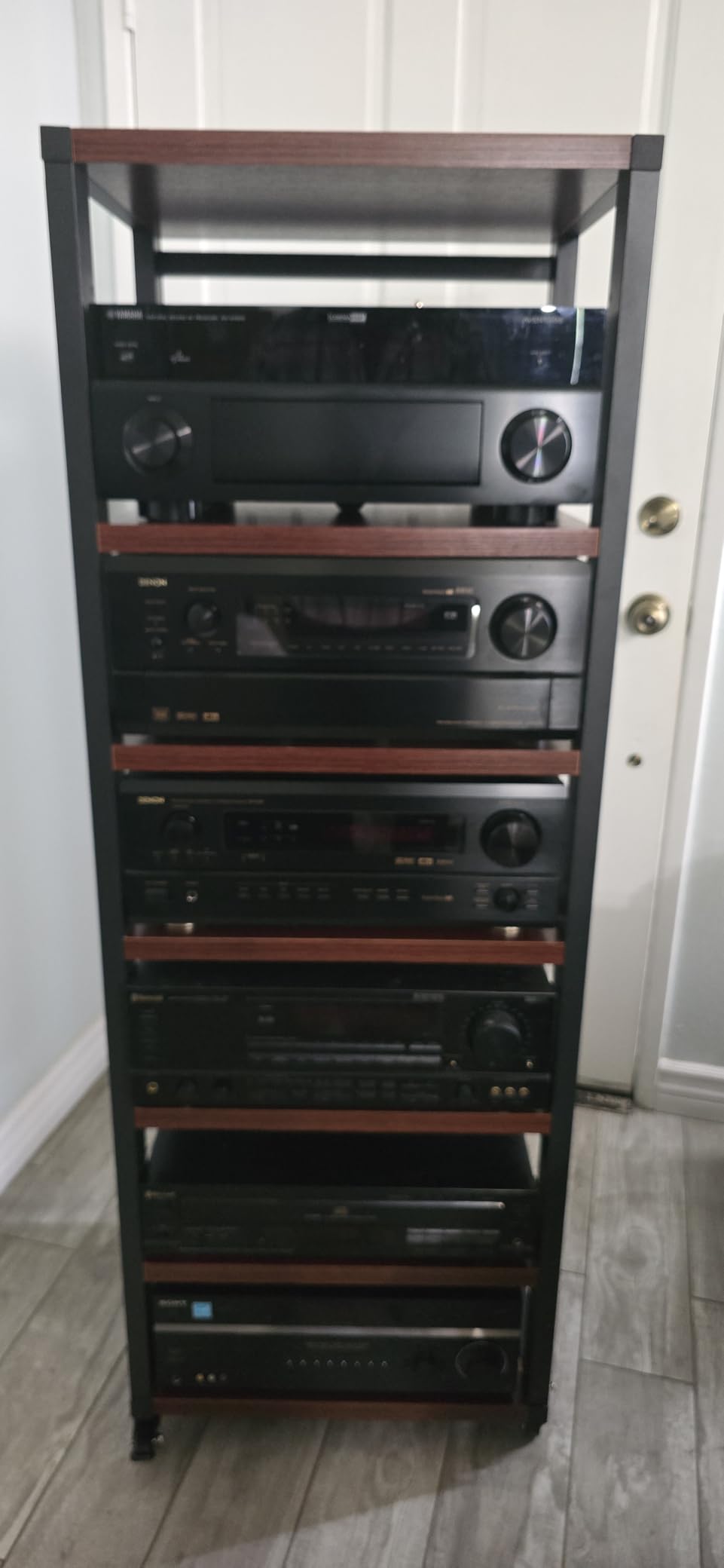 7-Tier Heavy Duty Audio Component Rack, 140cm Tall - HiFi Amplifier Rack/Audio-Video Shelving - CD Record Player Stereo Receiver AV Equipment Cabinet Display Stand (B) customer photo 2