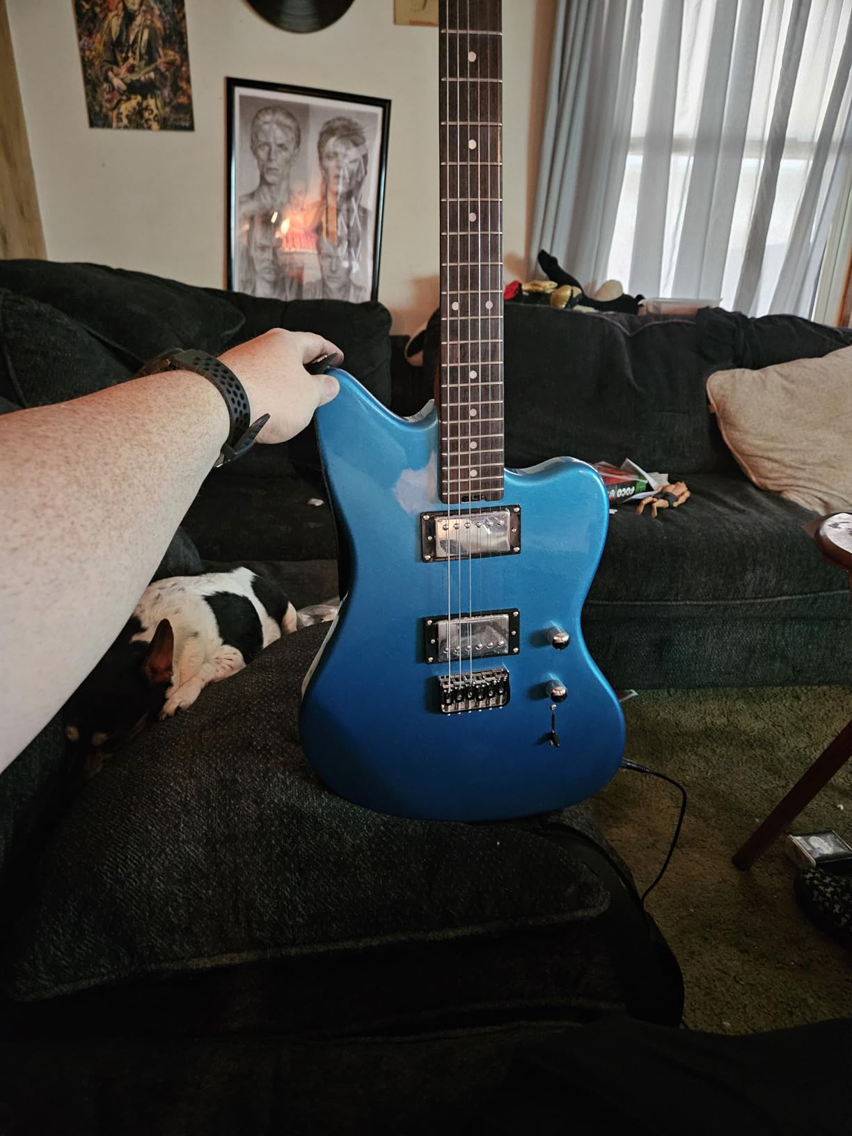 KGD Jazzmaster Mahogany Solid Body Electric Guitar, Roasted Maple Neck and Rosewood fingerboard, Bone Nut, 6-String H-H Guitar customer photo 1