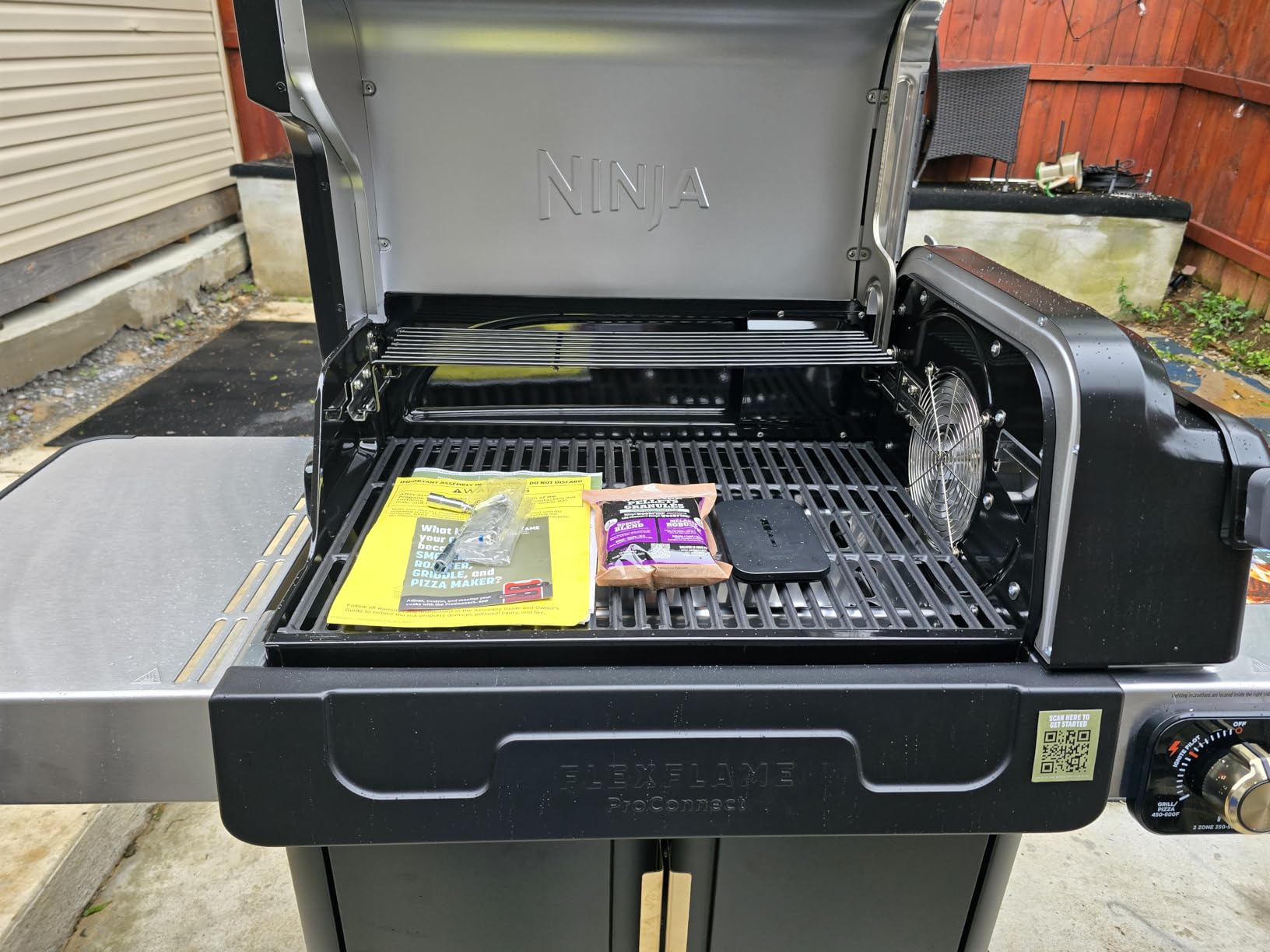 Ninja FlexFlame Grill and Smoker, Electric and Propane Grill, Roaster, BBQ Grill, 5-in-1 Cooking System, 3 Burner, Digital Control, Outdoor Cooking, Griddle, Pizza Maker, Stainless Steel, PG301 customer photo 2