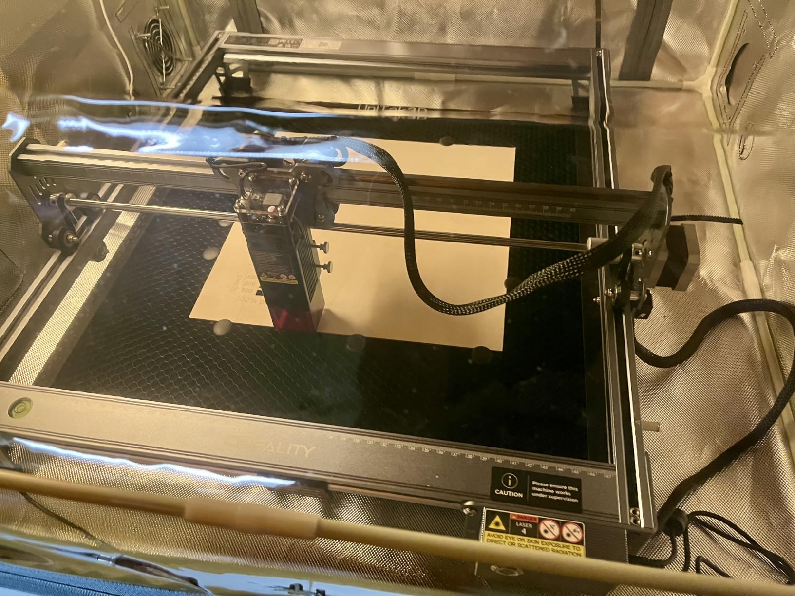 CREALITY FALCON 10W Laser Engraver with Air Assist, Laser Engraving Machine with Rotary Roller, 72W High Precision Laser Cutter and Engraver for Wood, Metal, Acrylic, Cylindrical Objects, Tumblers customer photo 1