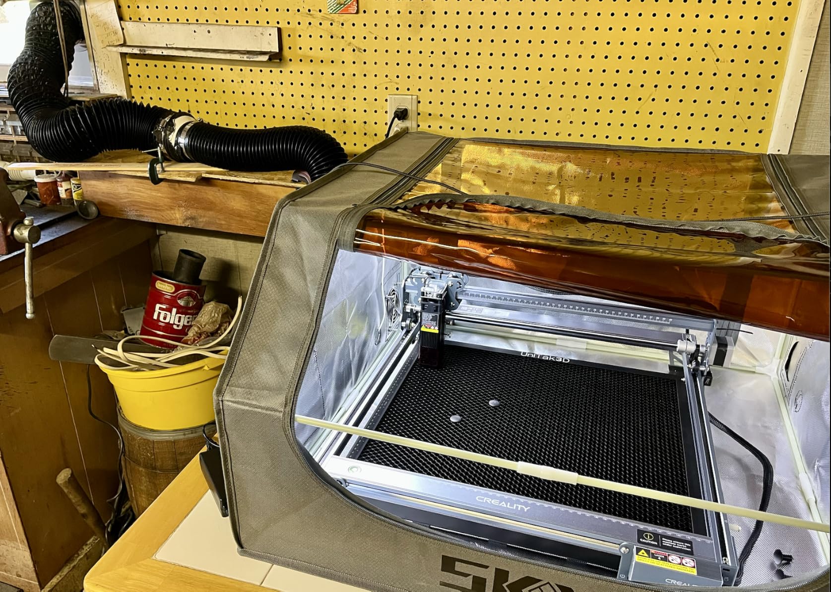CREALITY FALCON 10W Laser Engraver with Air Assist, Laser Engraving Machine with Rotary Roller, 72W High Precision Laser Cutter and Engraver for Wood, Metal, Acrylic, Cylindrical Objects, Tumblers customer photo 2