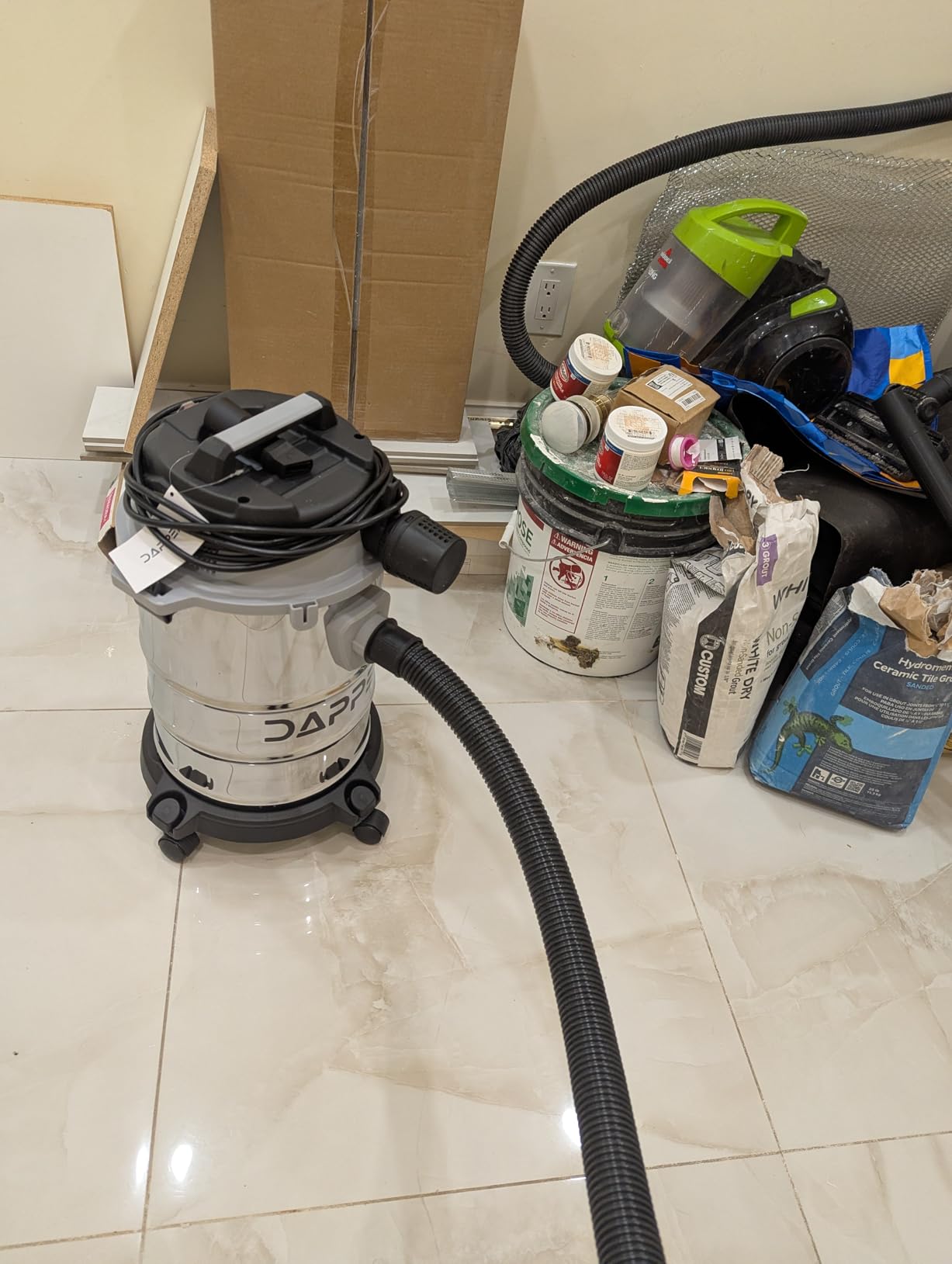 Dapper Supply 26.5 Gallon 11 Peak HP Wet/Dry Vacuum, Stainless Steel Tank, 2 in 1 Function Portable Shop Vacuum with Attachments, Built-in Drain Ideal for Jobsite, Garage & Workshop customer photo 2