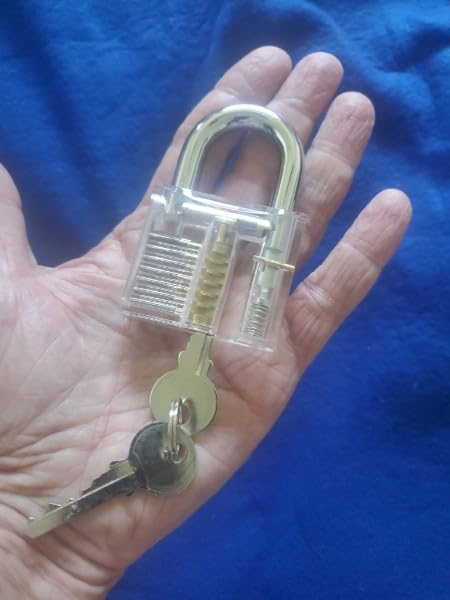 Summit Doorware Transparent Padlock for Educational Training & Locksport Puzzle - Clear Body with TRI-5D Keyway, Includes Case & 2 Keys - See How Locks Work - Educational Tool for Students & Hobbyists customer photo 1