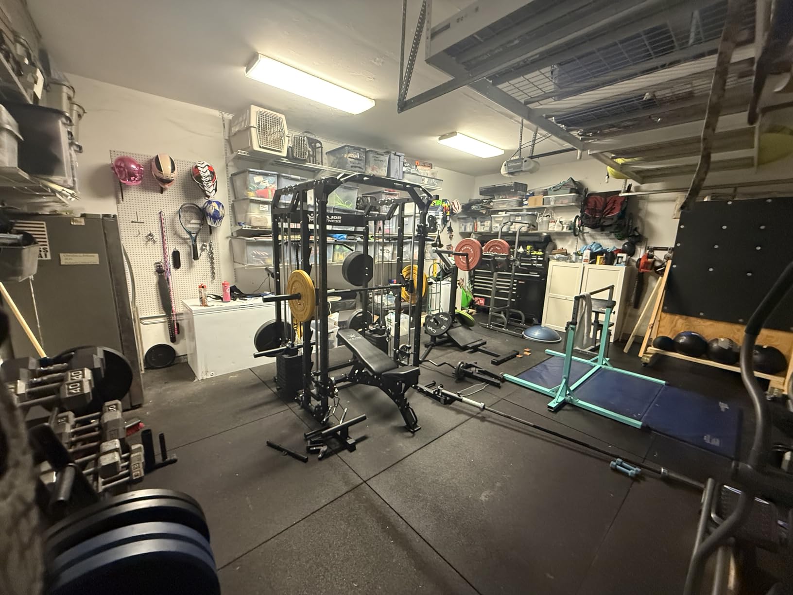 Major Fitness Drone2 Advanced Training Smith Machine, All-in-One Home Gym Squat Rack with Aluminum Pulley Set, Weight Bar, Dual LAT Pull-Down Systems & Cable Crossover Machine for Full-Body Workouts customer photo 1