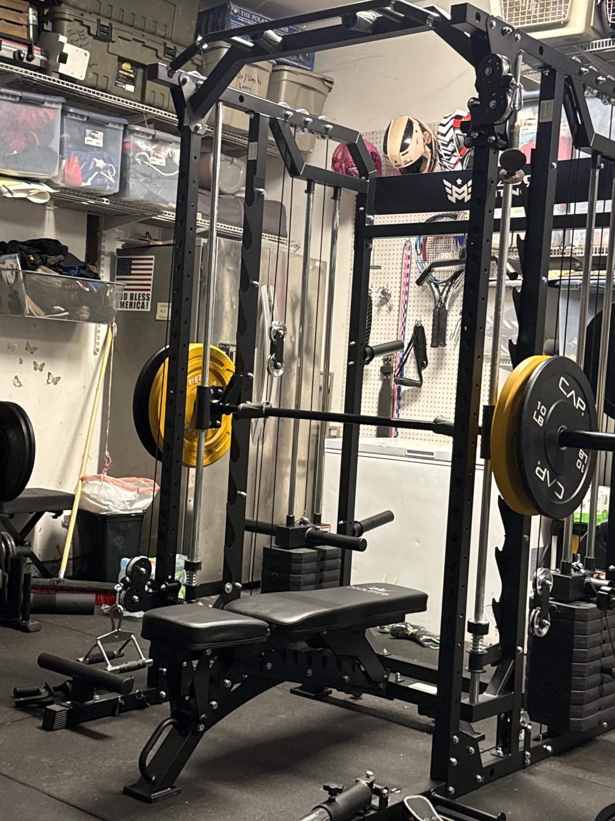 Major Fitness Drone2 Advanced Training Smith Machine, All-in-One Home Gym Squat Rack with Aluminum Pulley Set, Weight Bar, Dual LAT Pull-Down Systems & Cable Crossover Machine for Full-Body Workouts customer photo 2