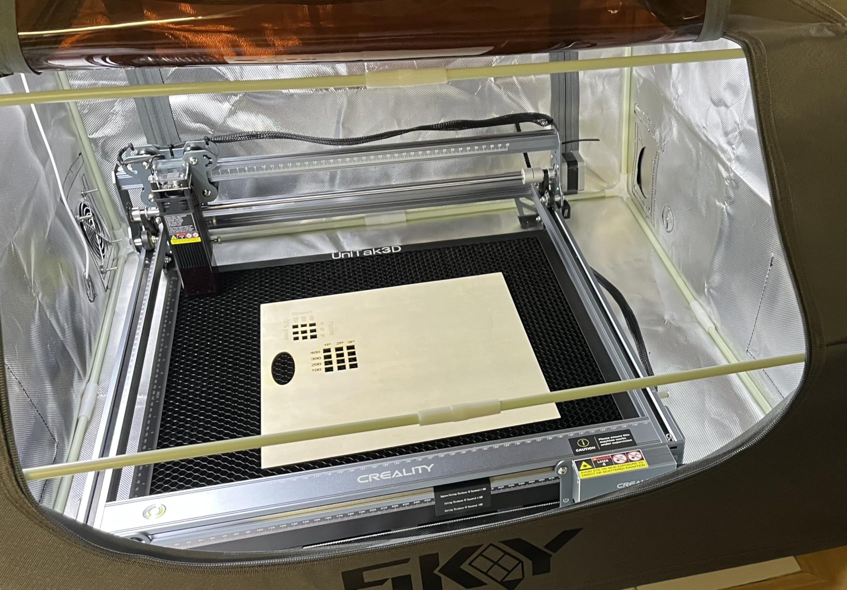 UniTak3D Honeycomb Laser Bed 300 x300 mm Working Table for S1/RAY5 Engraver, Fast Heat Dissipation and Desktop Protection with Aluminium Plate customer photo 2