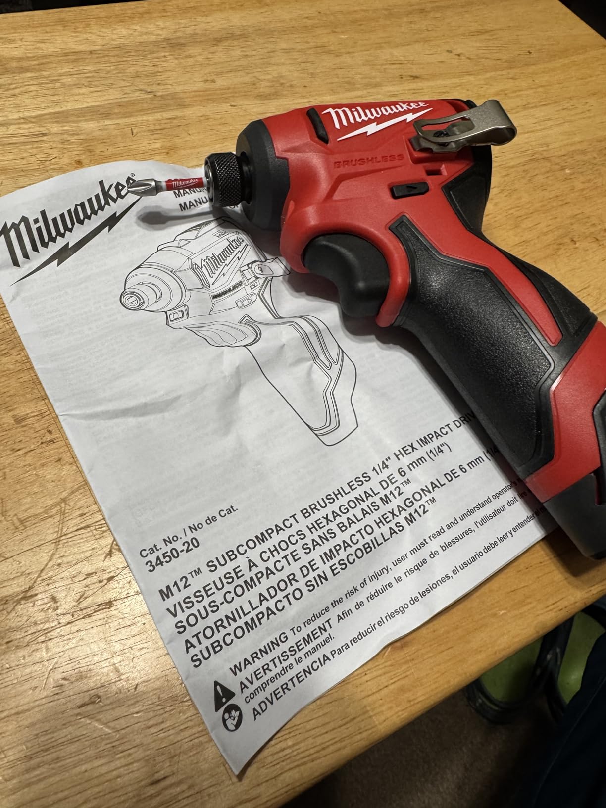 Milwaukee M12 Subcompact Brushless 1/4