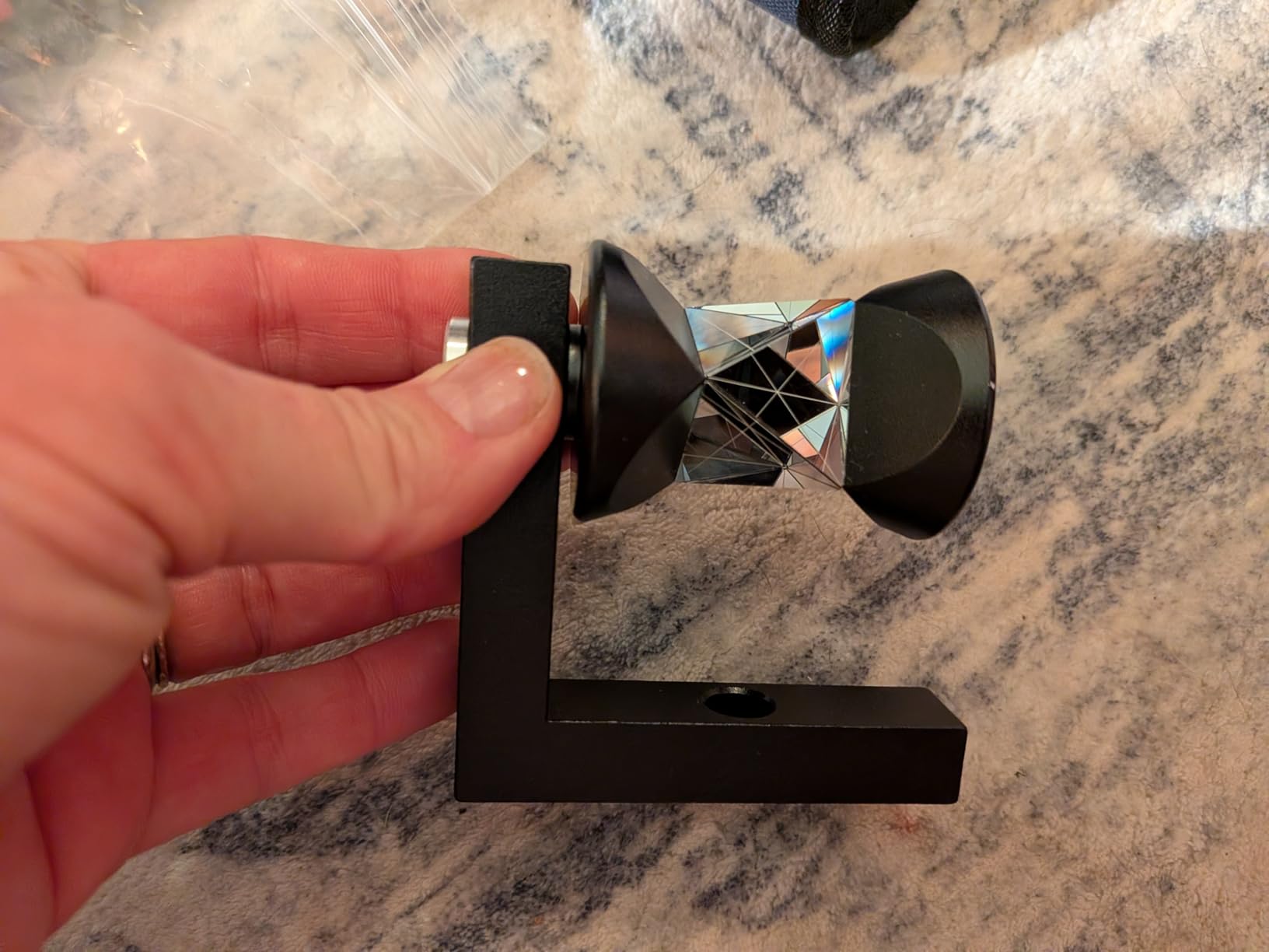 GRZ101 Replacement for Leica Prism 360 Degree Mini Copper/Silver Coated Survey Prism with L Bar Bracket Mount Total Station Prism customer photo 2
