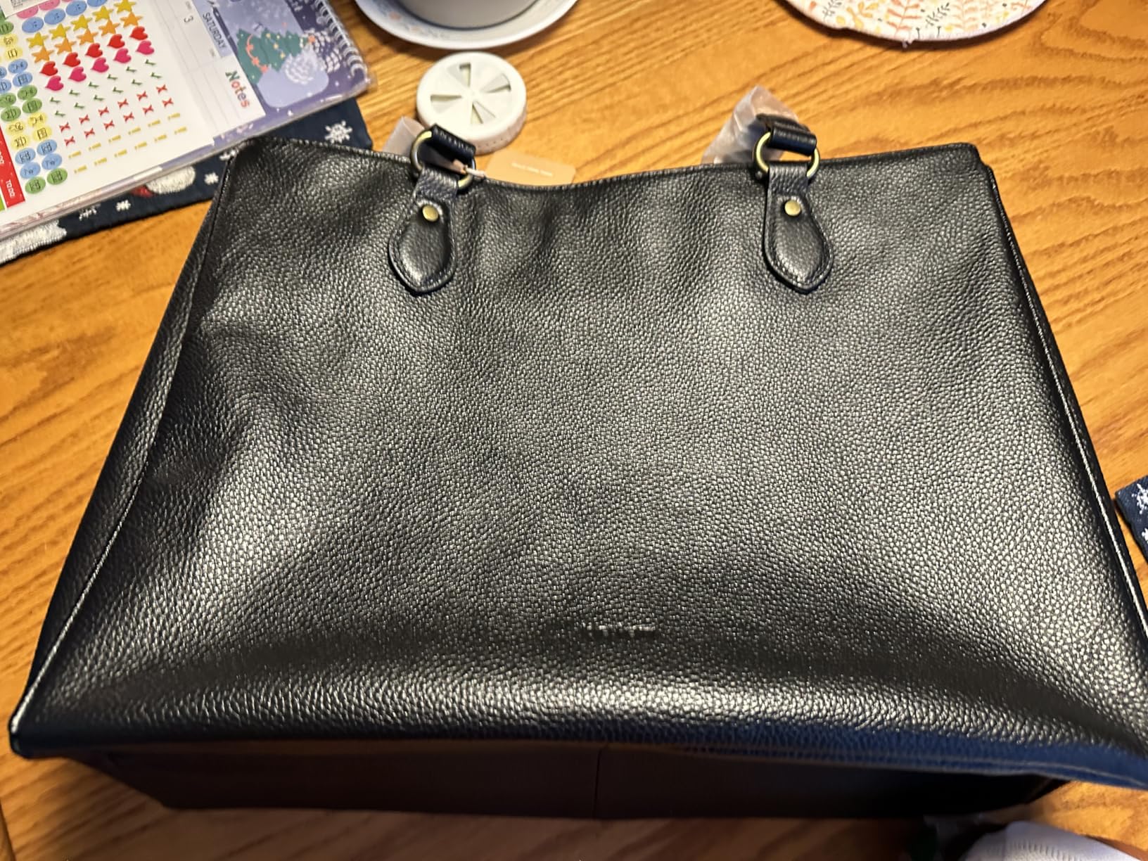 Genuine Leather Tote Bag for Women Work, Womens Laptop Purse Bags Shoulder Satchel Handbags with 15.6