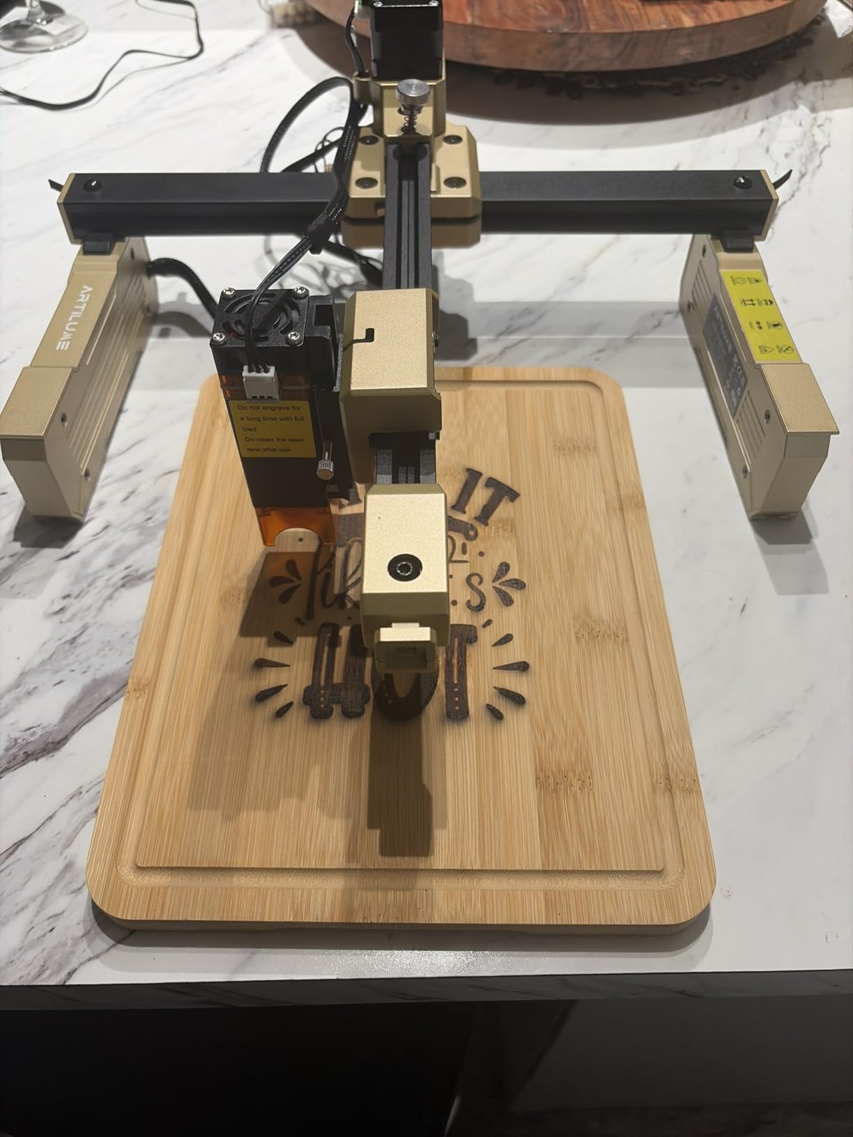 Foldable Laser Engraver for DIY, Craft & Small Business - T1 7W | 200x150mm Work Area | 10000mm/min Speed | 0.01mm Precision | Wood, Leather, Acrylic, Coated Metal customer photo 2