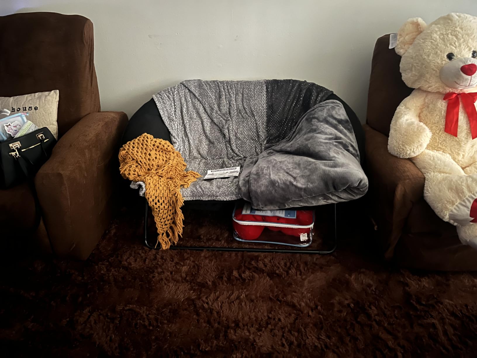 6x9 Area Rugs for Living Room Bedroom: Ultra Soft Fluffy Shag Rug Upgrade Non-Slip Non-Shedding Large Fuzzy Plush Carpet Indoor Floor Carpets for Kids Room Playroom Nursery Dorms Home Decor Black customer photo 2