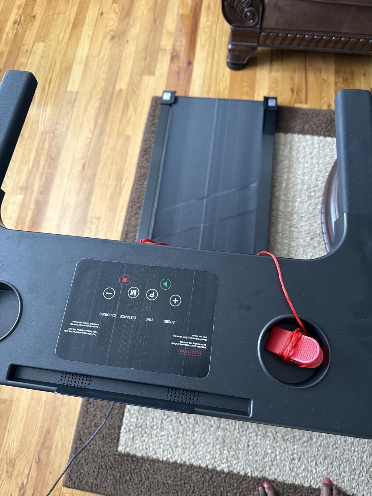 Walking Pad Treadmill with 8% Incline - Portable Home Tread Mills Quiet Machine Compact Fold up Indoor, 3.0HP Walk Running Pads with Handle Bar, Easy Assembly, Up to 350LBS Capacity customer photo 1