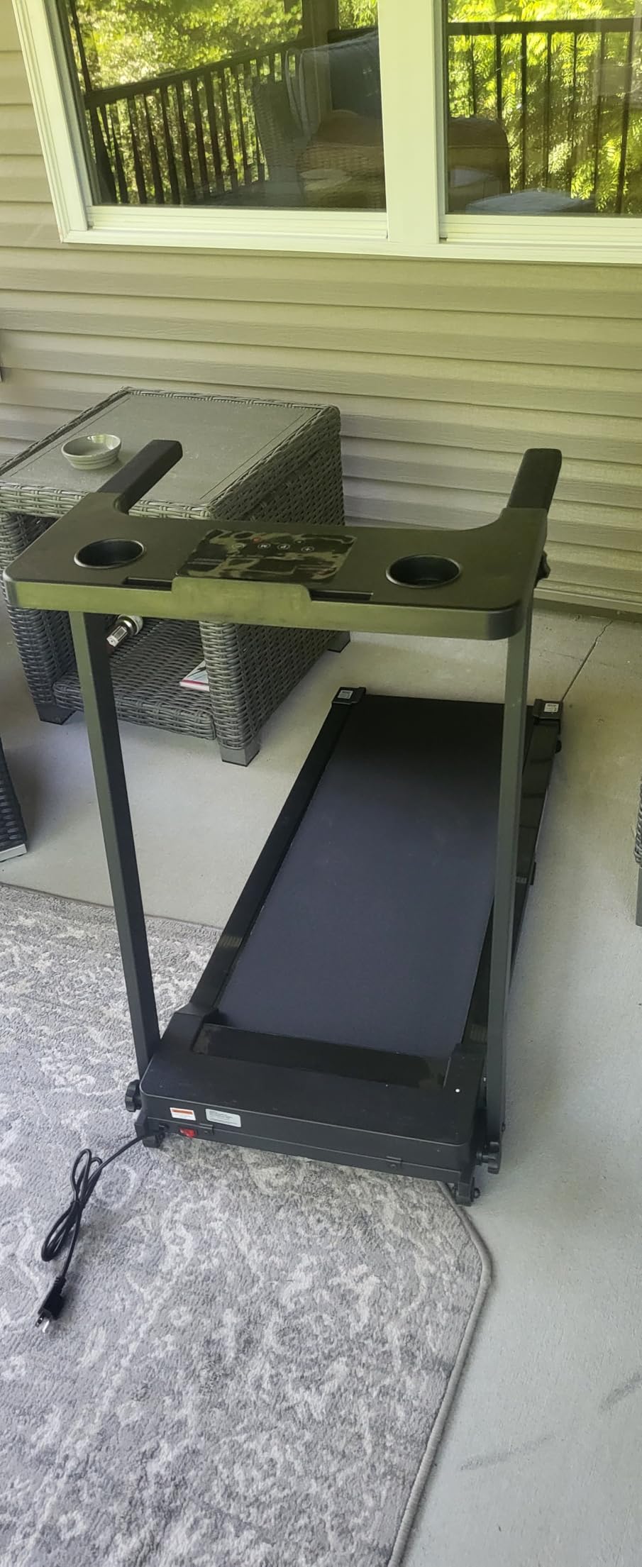 Walking Pad Treadmill with 8% Incline - Portable Home Tread Mills Quiet Machine Compact Fold up Indoor, 3.0HP Walk Running Pads with Handle Bar, Easy Assembly, Up to 350LBS Capacity customer photo 2