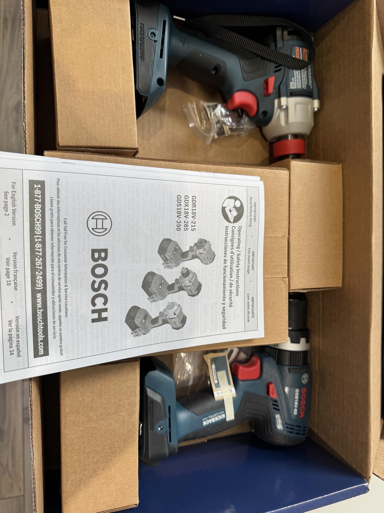 Bosch GXL18V-241B22 18V 2-Tool Combo Kit - Includes 1/2 In. Hammer Drill/Driver, 2-in-1 Impact Driver/Wrench, (2) 2 Ah Batteries, Charger, Belt Clips, and Carrying Bag customer photo 2