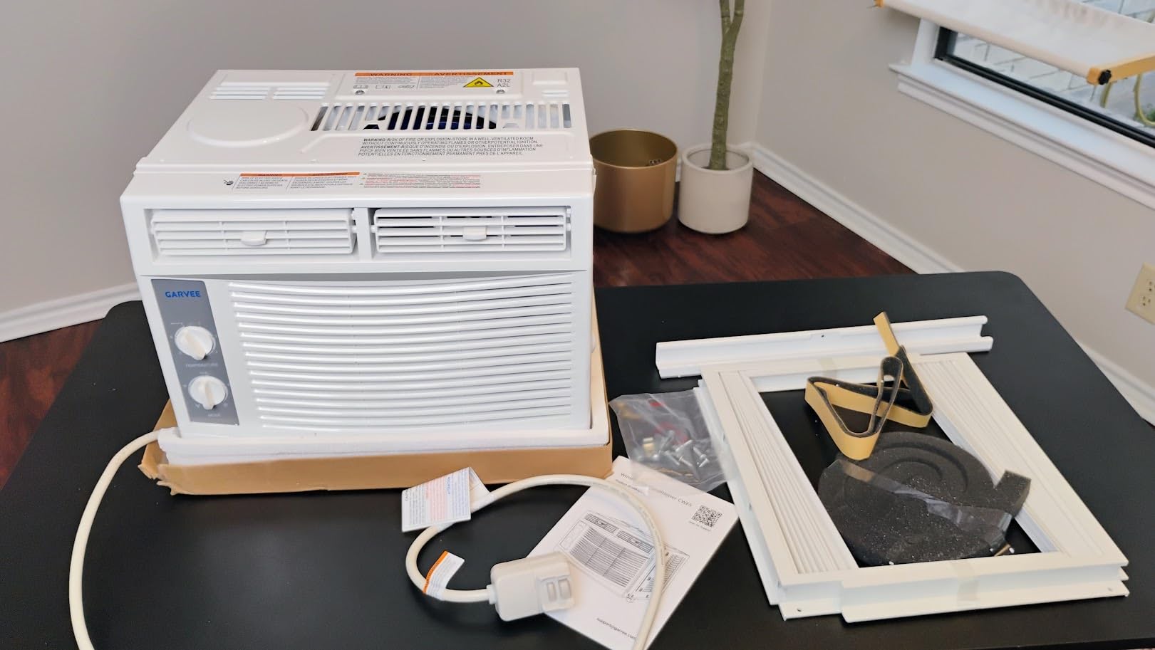GarveeHome 8000 BTU Window Air Conditioner with Remote Control, Cools up to 350 Sq. Ft, 3 Cooling & Fan Speeds, Quiet Operation, LED Digital Display, Easy Installation, Ideal for Bedroom Office customer photo 1