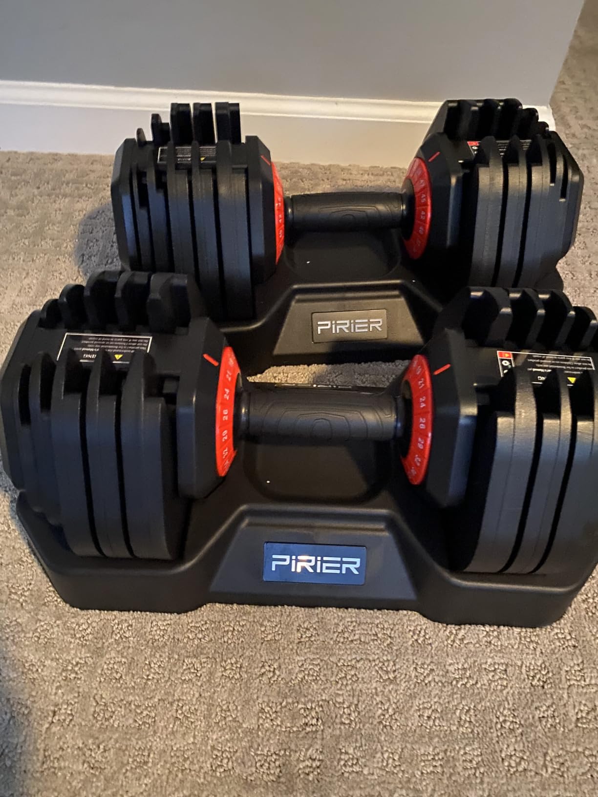 Adjustable Dumbbell Set 50LB, 18-in-1 Free Weight Adjustable Dumbbells, One-Hand Twist Adjust customer photo 1