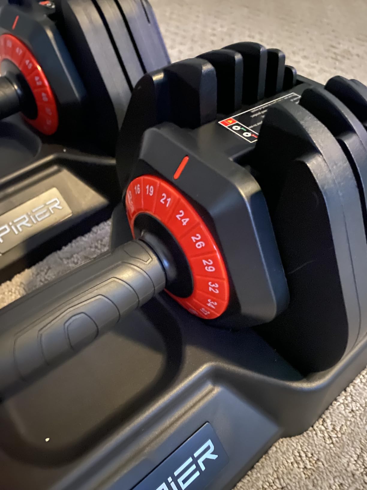 Adjustable Dumbbell Set 50LB, 18-in-1 Free Weight Adjustable Dumbbells, One-Hand Twist Adjust customer photo 2