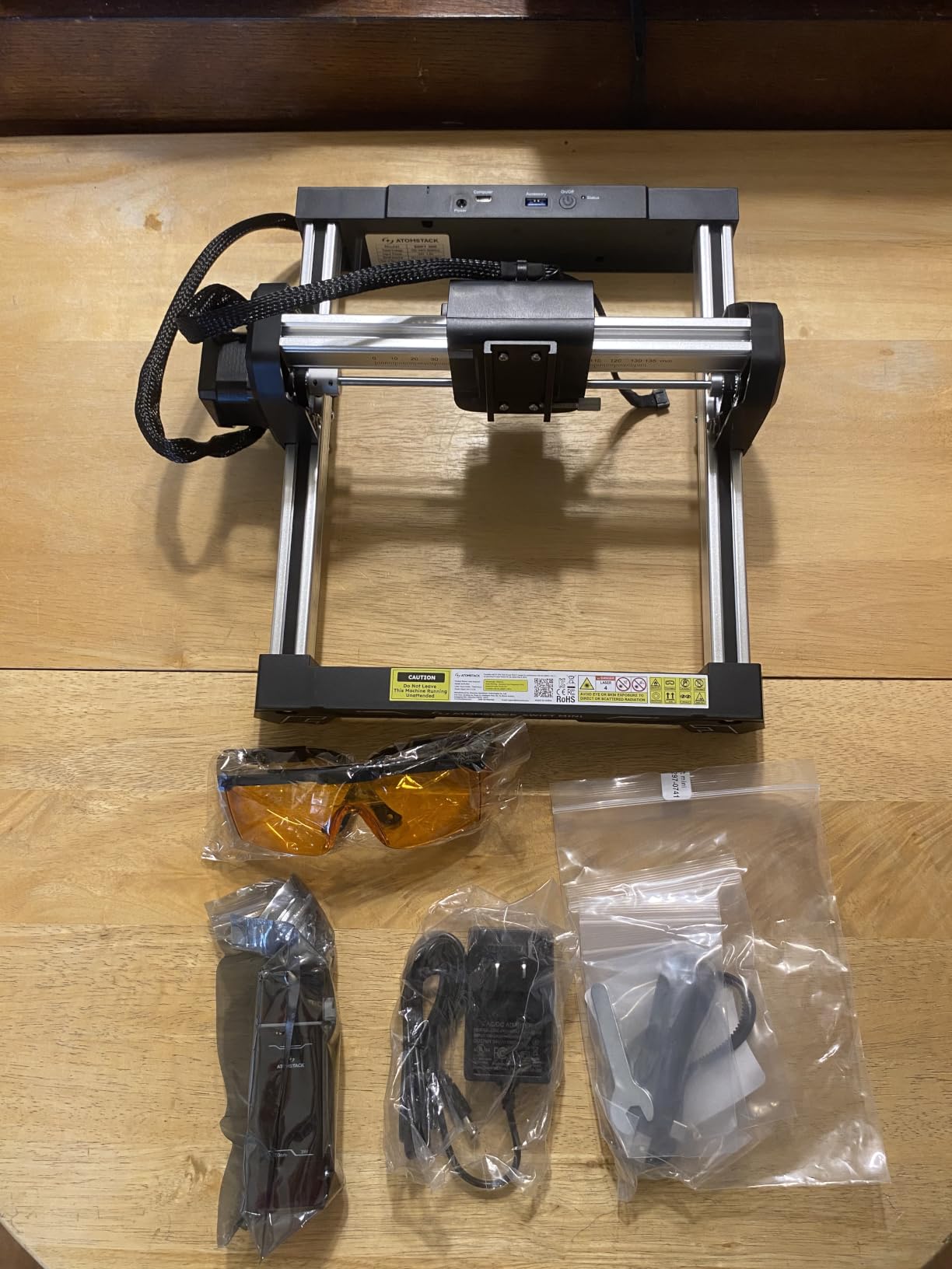 ATOMSTACK Swift Laser Engraver Machine, Compact, Black, 2.5W Laser Cutter | For beginners, Ideal for home studios, craft hobbyists, makers, Professional black design, No assembly required customer photo 2
