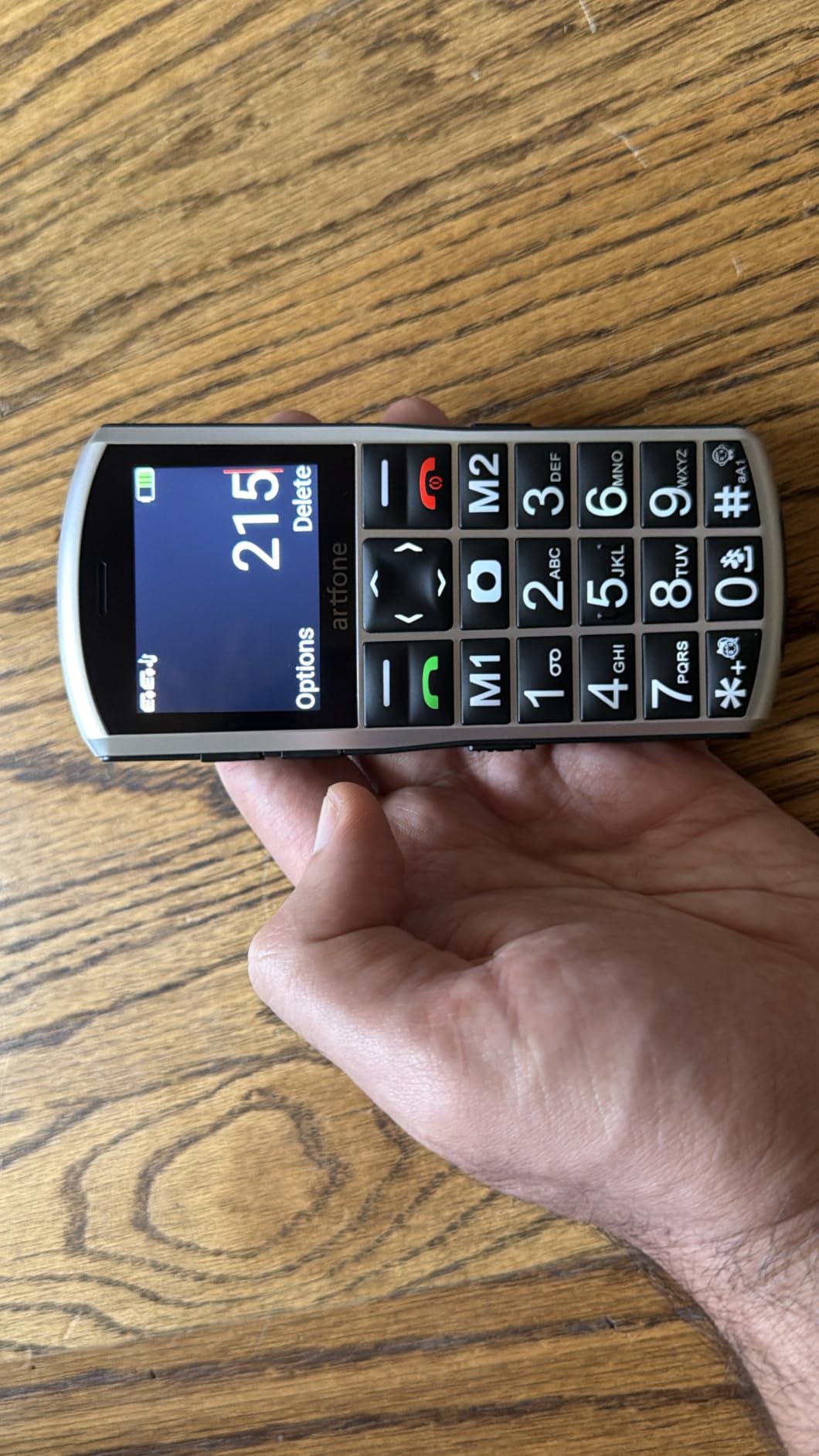 artfone A400 Big Button Cell Phone for Seniors, 4G LTE Unlocked Phones, SOS Button, 2MP Camera, Charging Dock, 3 Slots, Speed Dial, Volume Boost, Large Fonts, Voice Time, Dumb Phone, 1800mAh - Silver customer photo 1
