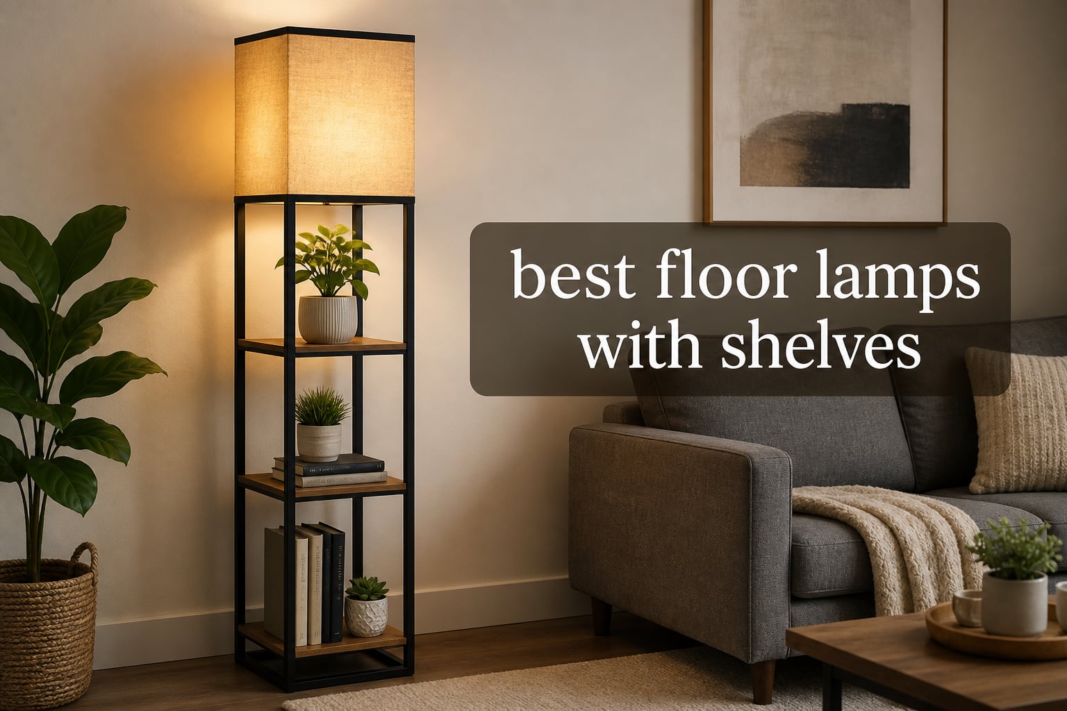 best floor lamps with shelves