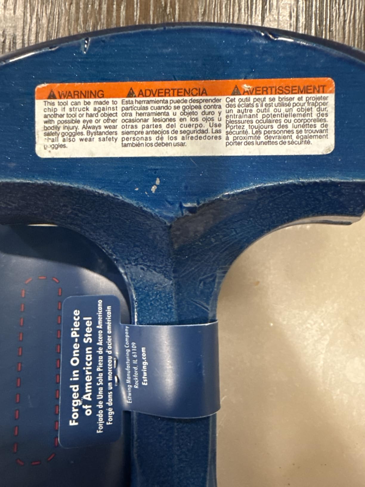 ESTWING Drilling/Crack Hammer - 3-Pound USA Made Sledge Hammer with Forged Steel Construction & Shock Reduction Grip - B3-3LB customer photo 1