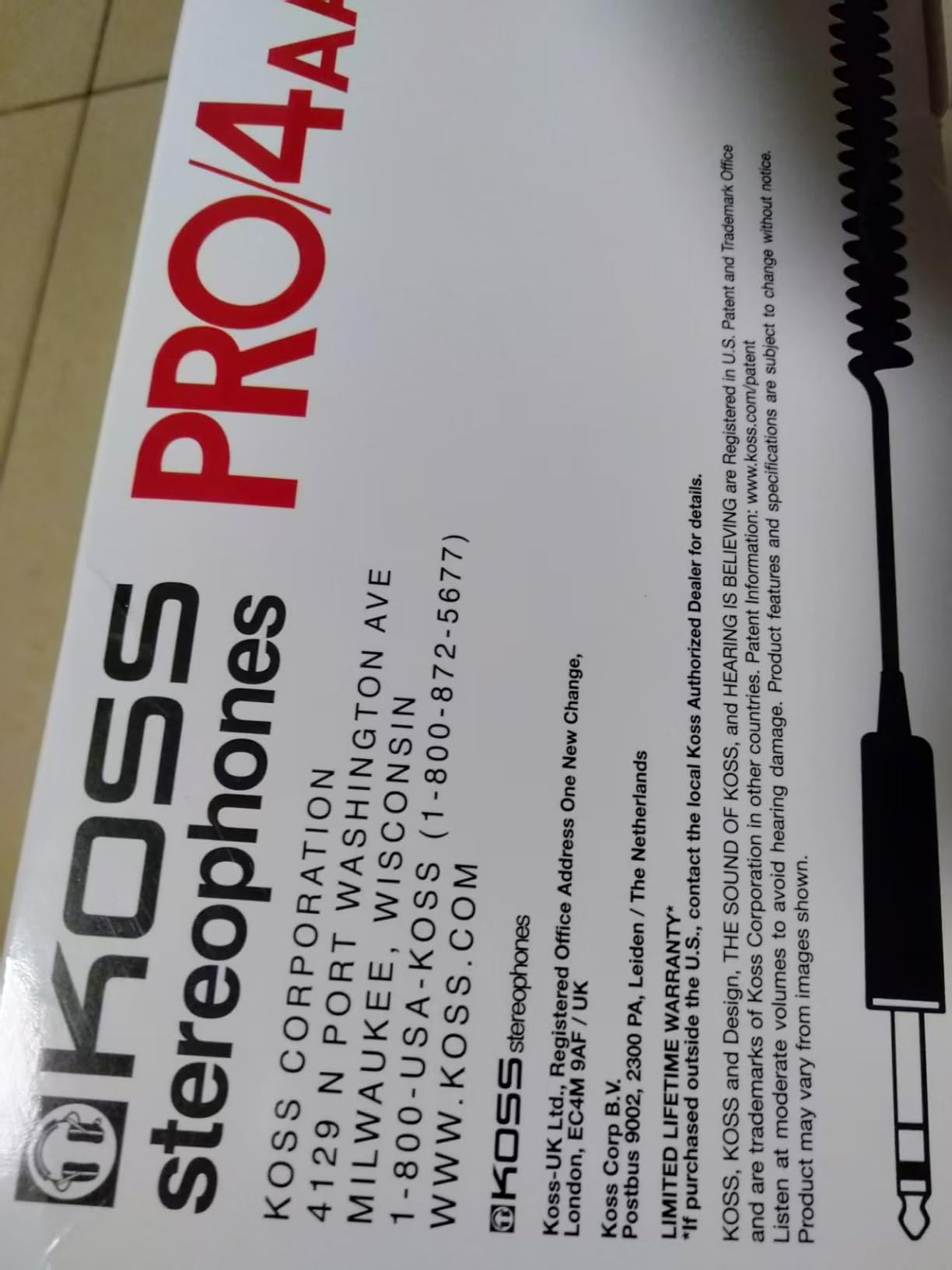 Koss Pro4AA Retro Style Over-Ear Studio Headphones, Rhythm Beige, Wired | Studio Quality, Full-Size, 6.3mm Plug customer photo 2
