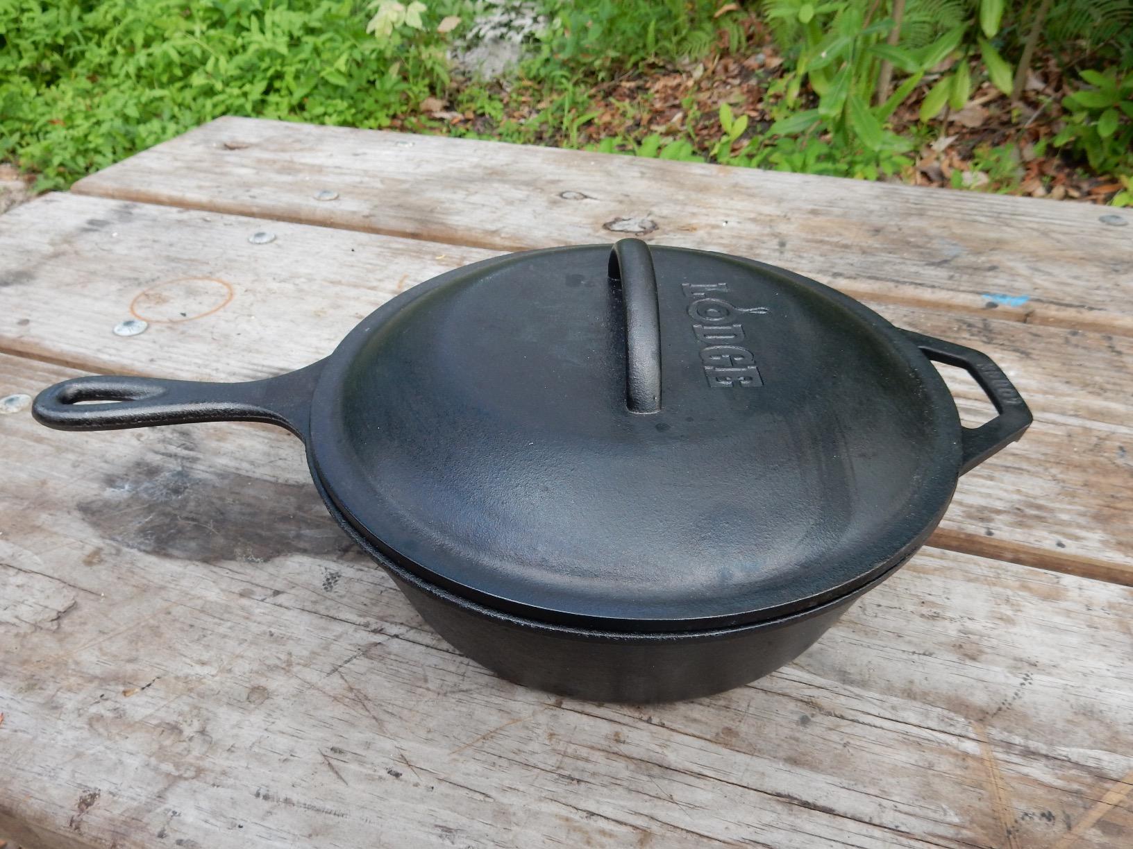 Lodge Pre-Seasoned Cast Iron Deep Skillet with Lid, 3 Quart | 3 Quart Cast Iron Deep Skillet & Lid for Frying, Braising & Slow Cooking on Any Heat Source, Non-Toxic, Made in USA customer photo 1