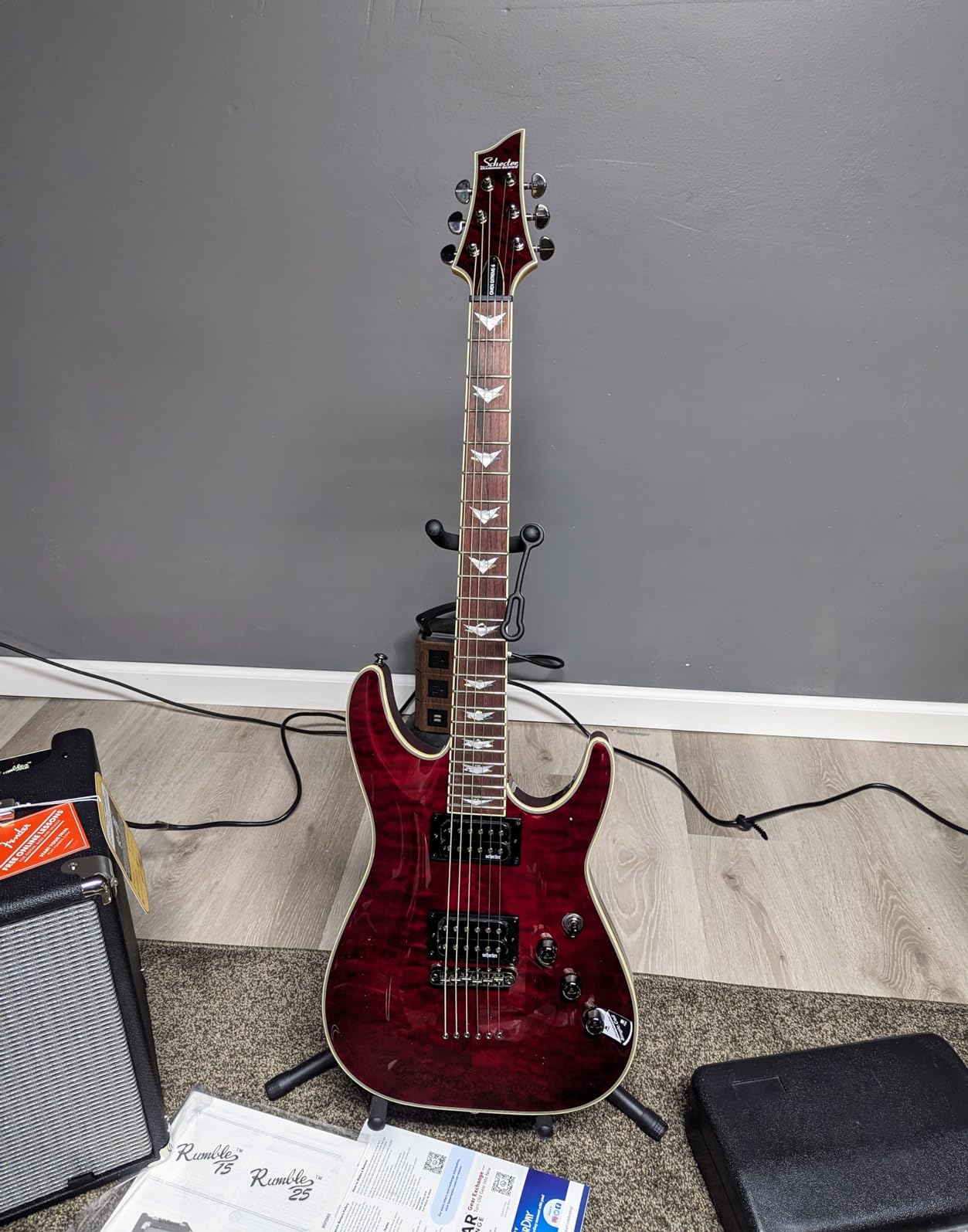 Schecter Omen Extreme-6 Electric Guitar - See-Thru Black customer photo 2