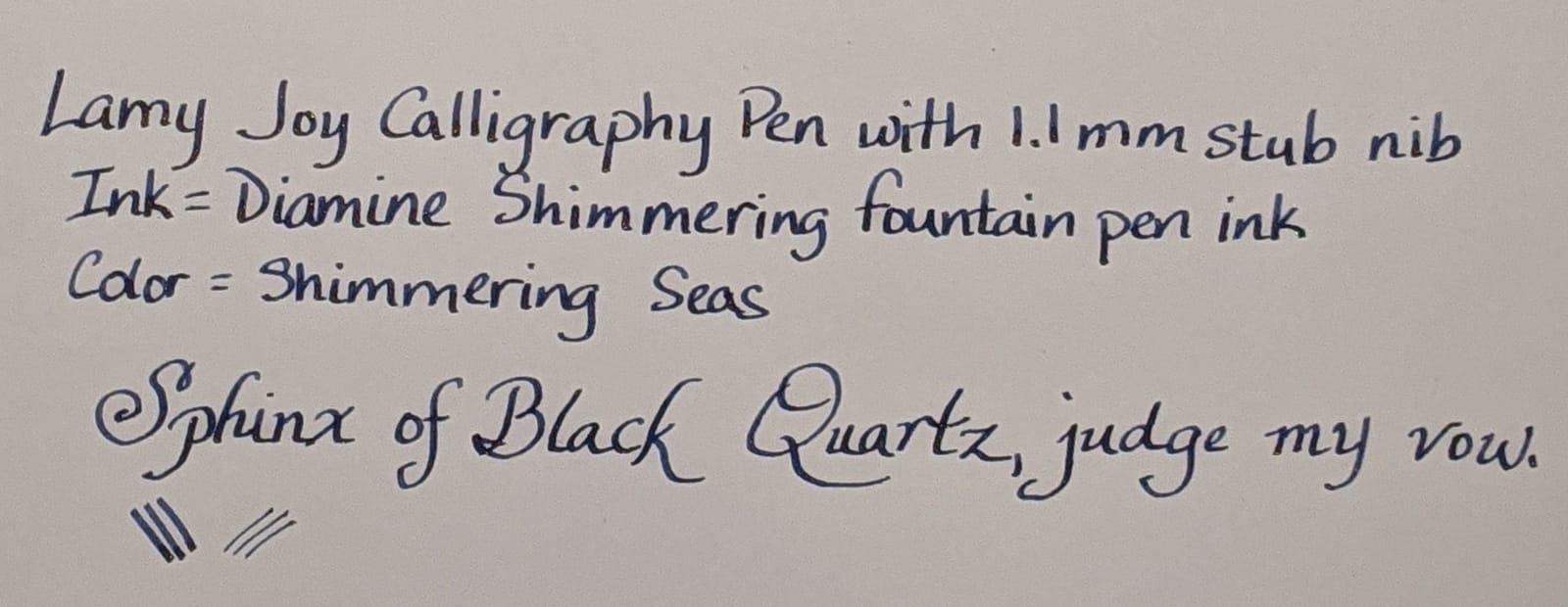 Lamy joy black - calligraphy fountain pen with ergonomic grip & polished steel nib in line width=