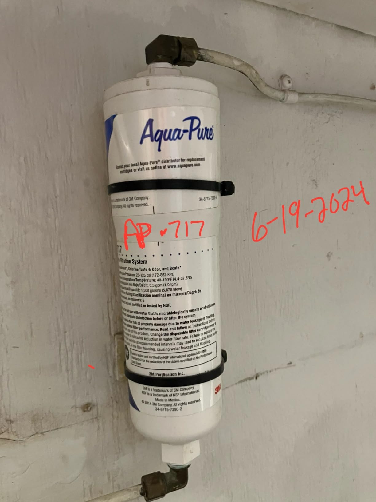 3M Aqua-Pure In-Line Water Filter System AP717 | Use For Refrigerator, Ice Maker And Drinking Fountains, Inhibits Scale Build-Up, Removes Sediment, Chlorine Taste & Odor customer photo 2