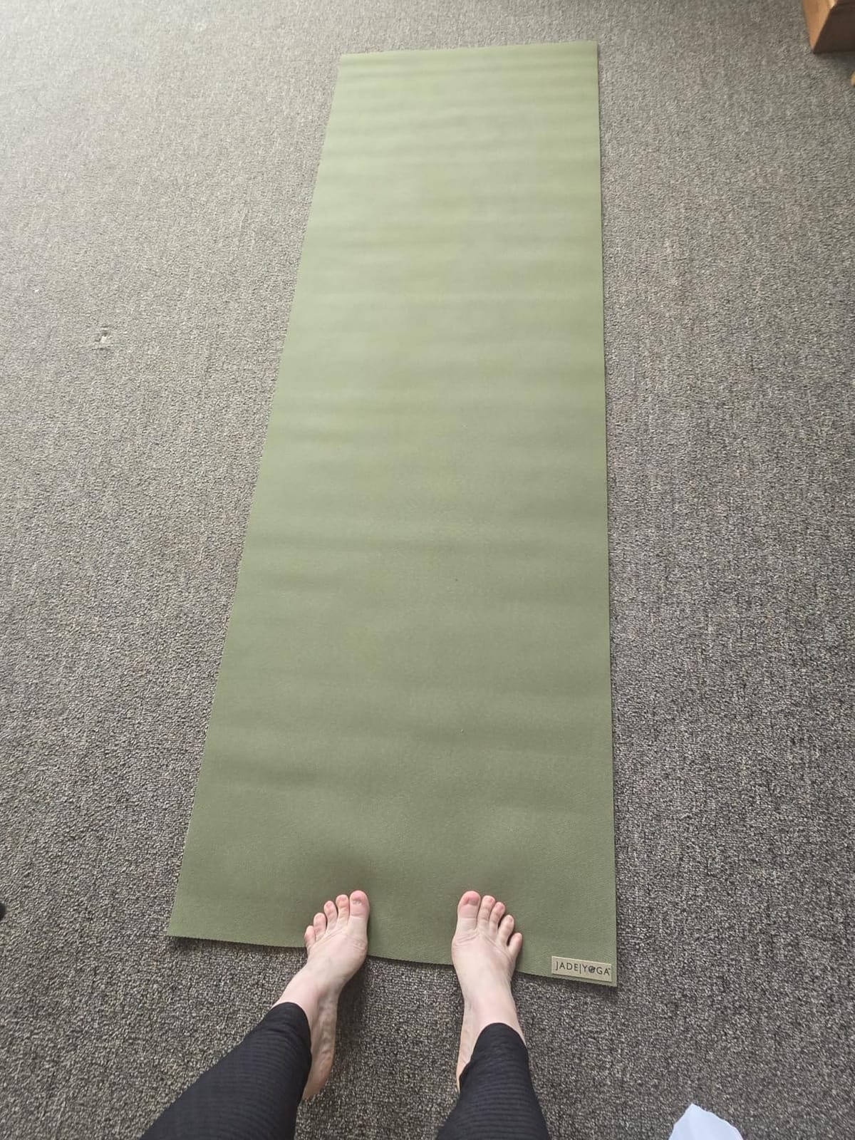 JadeYoga Harmony Yoga Mat - Natural Rubber, Non-Slip, Durable & Thick customer photo 2